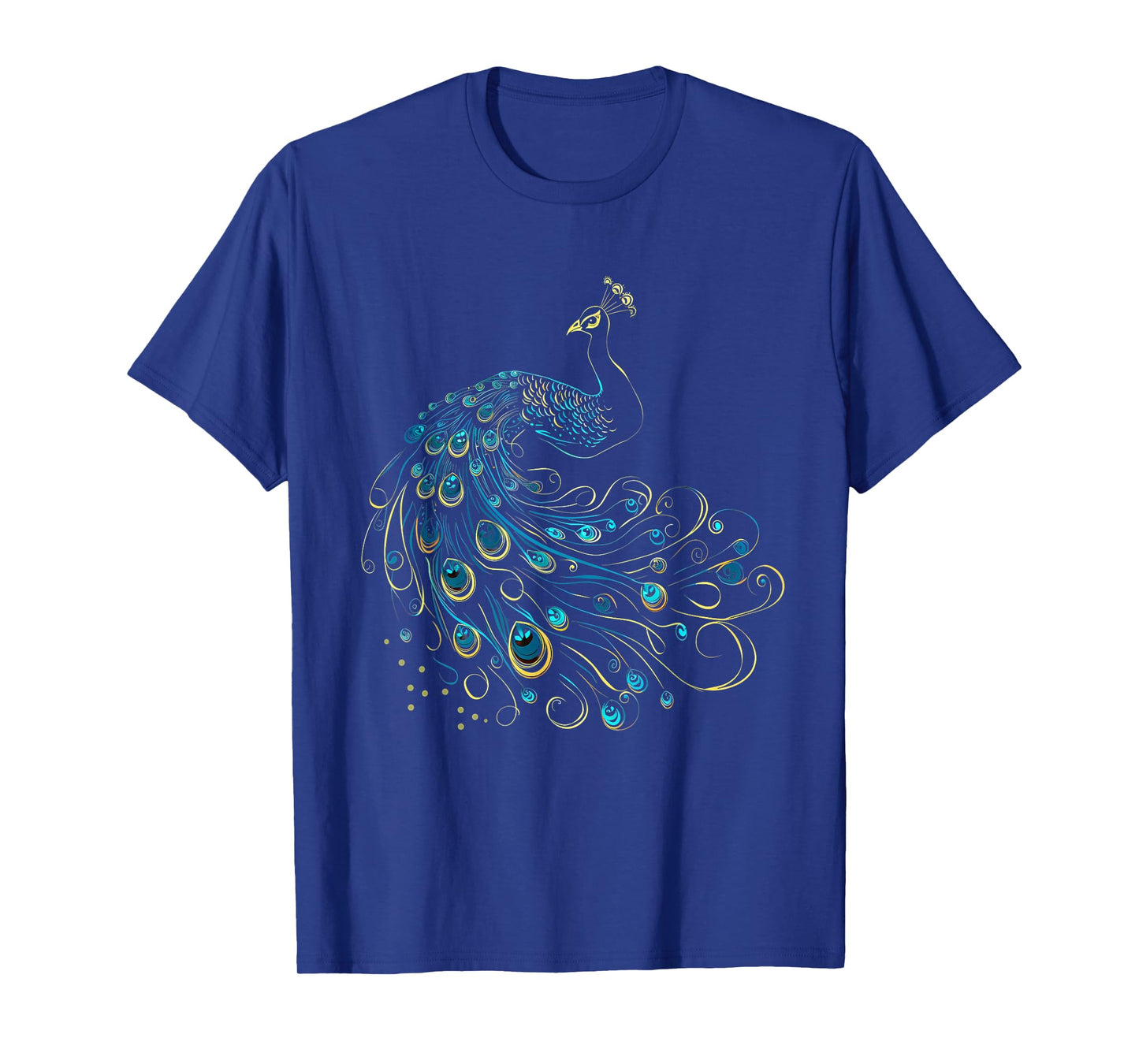 Feather Peacock Lover Artwork Animal Art Teal Peacock Bird T-Shirt