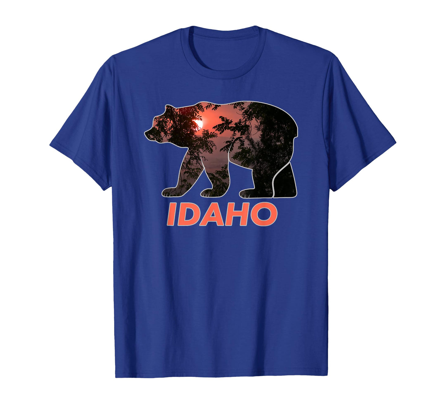 Idaho Outdoor Gifts and Apparel MCA Idaho Retro Vintage Unisex-Adults Black Short Sleeve Regular Fit Cotton Blend Mountain Graphic T-Shirt