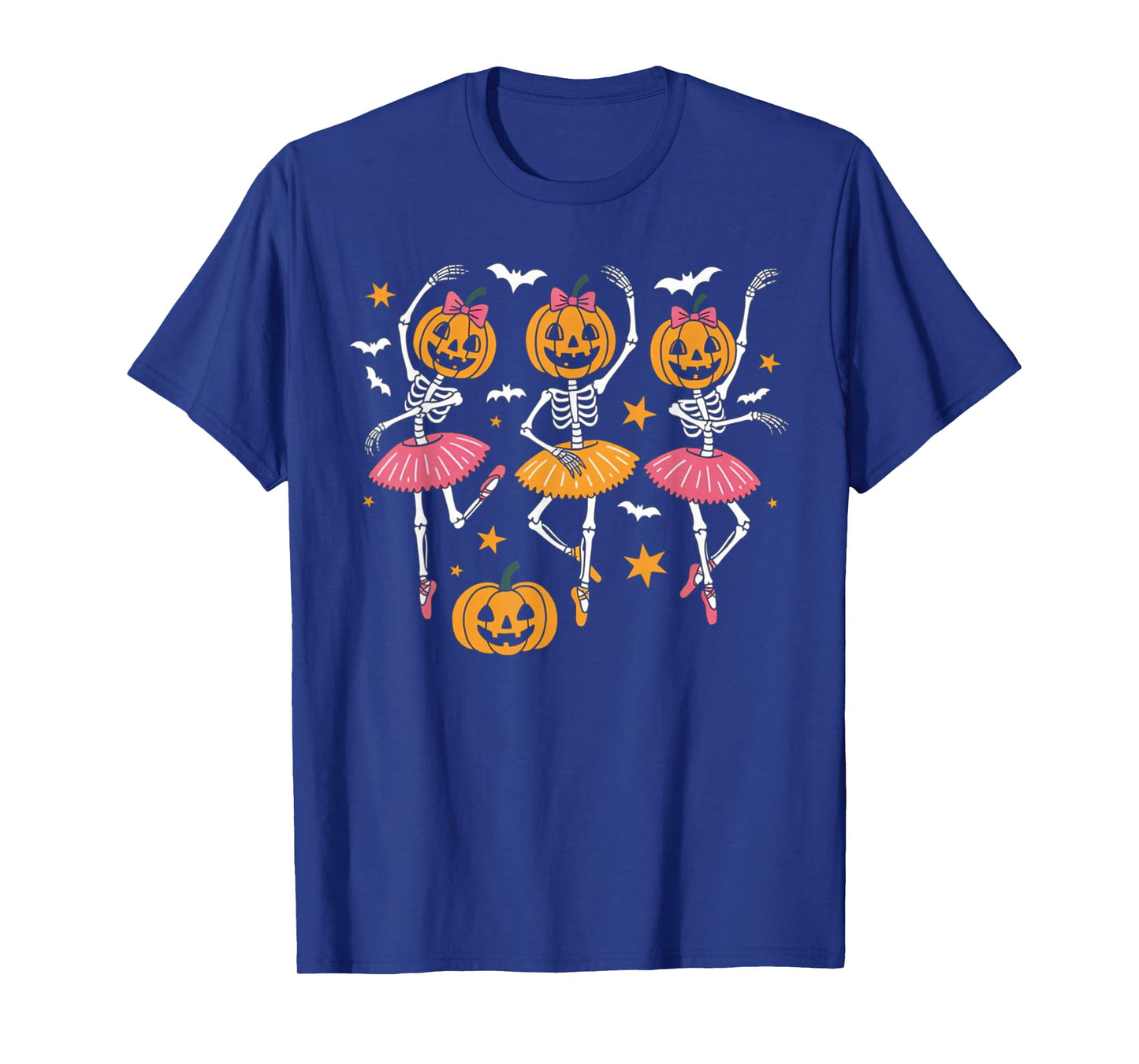 Girls Halloween Ballet Skeleton Pumpkin Skeleton Women Gifts T-Shirt