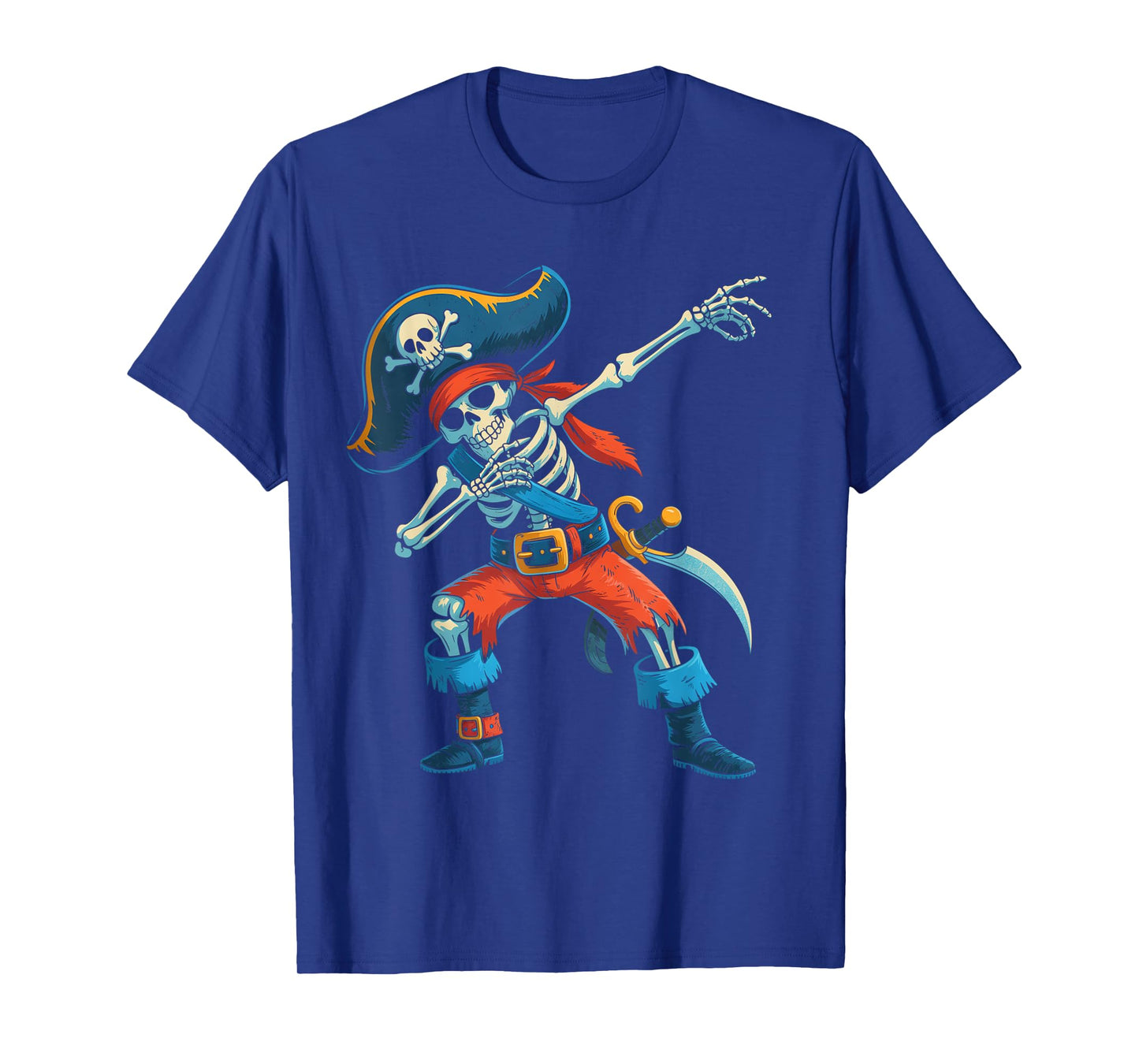 Funny Dab Kids Boy Dabbing Skeleton Pirate Spooky Halloween T-Shirt