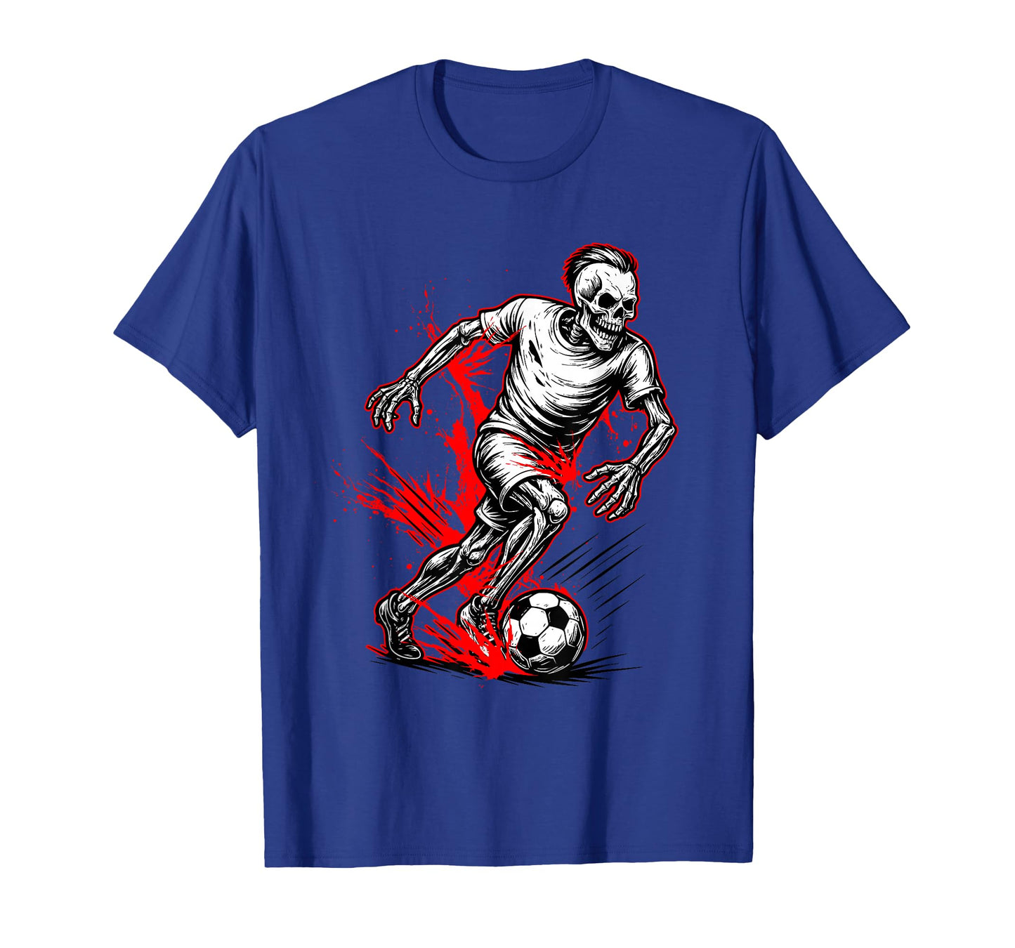 Skeleton Soccer Player - Spooky Halloween Ghost T-Shirt