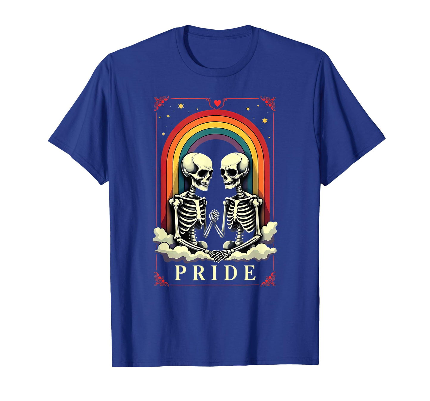 Tarot Card Pride LGBT Gay Lesbian Rainbow Skeleton Halloween T-Shirt
