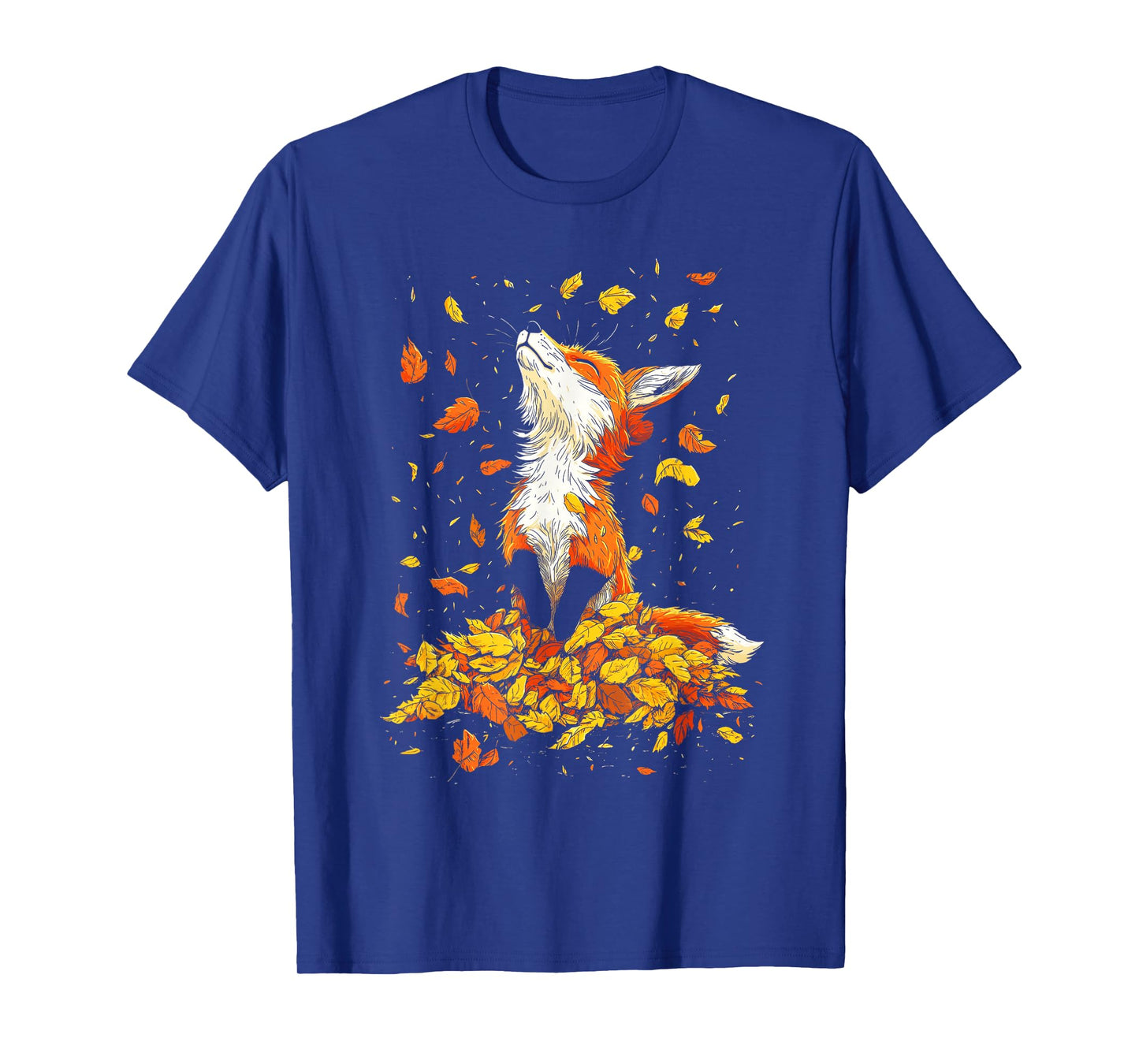 Cute Fox Fall Woodland Forest Autumn Leaves T-Shirt