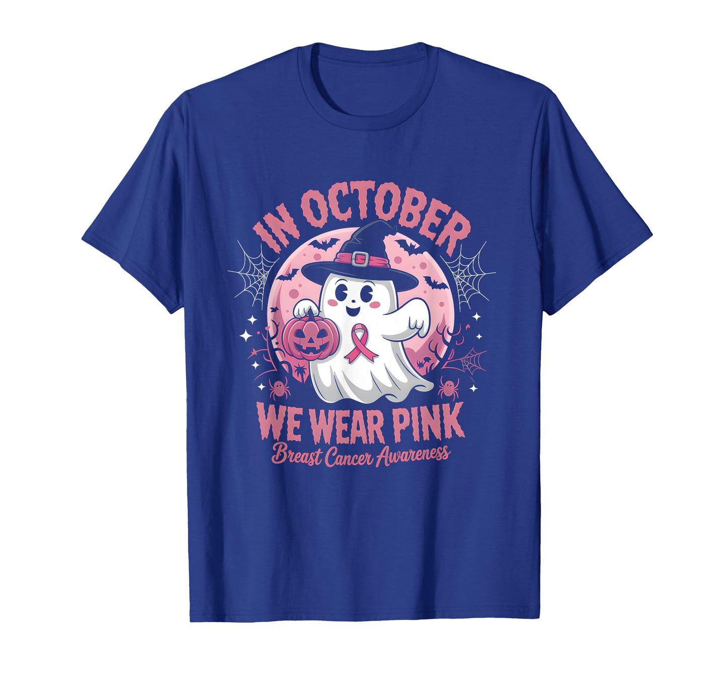 Breast Cancer Shirts Women Halloween October Wear Pink T-Shirt