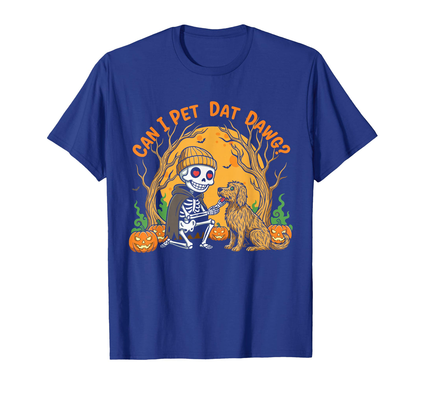 Can I Pet That Dawg Funny Skeleton Dog Meme T-Shirt