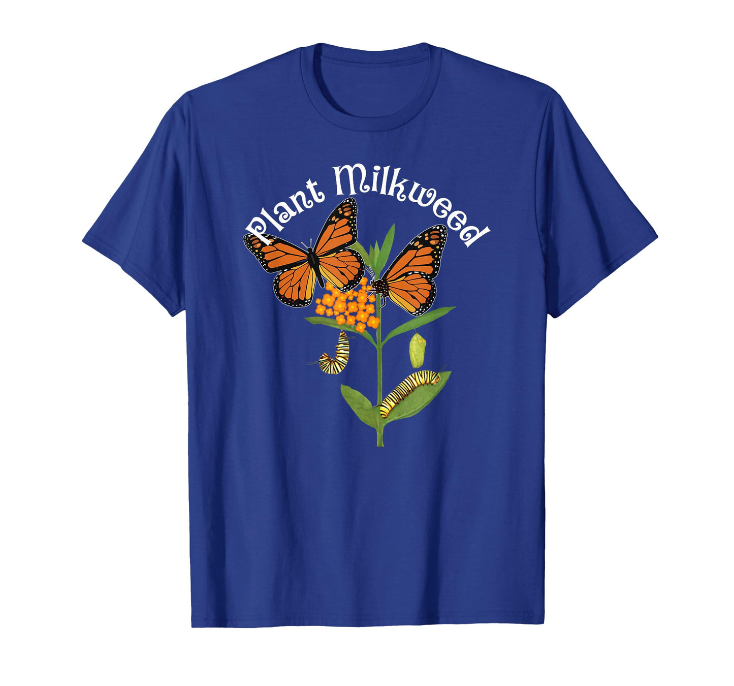 Plant Milkweed T-Shirt Monarch Butterfly Tee Caterpillar Tee T-Shirt