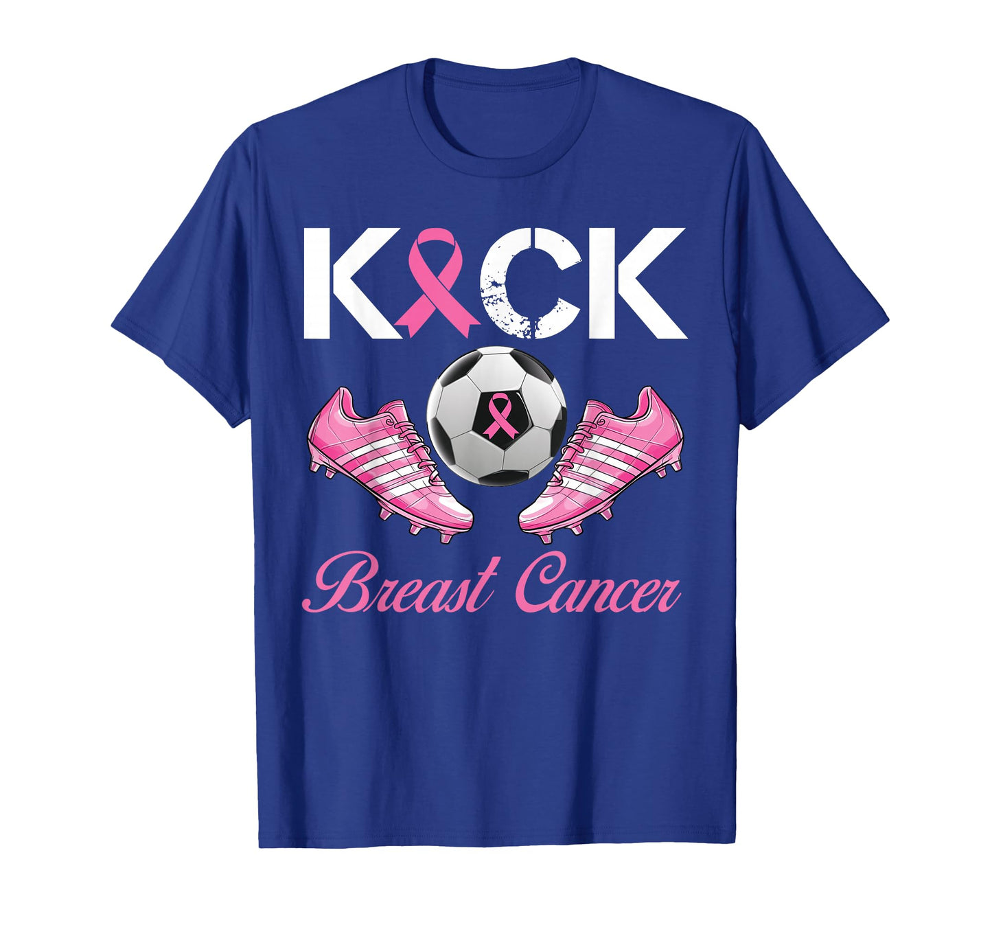Kick Breast Cancer Soccer Breast Cancer Awareness Pink T-Shirt