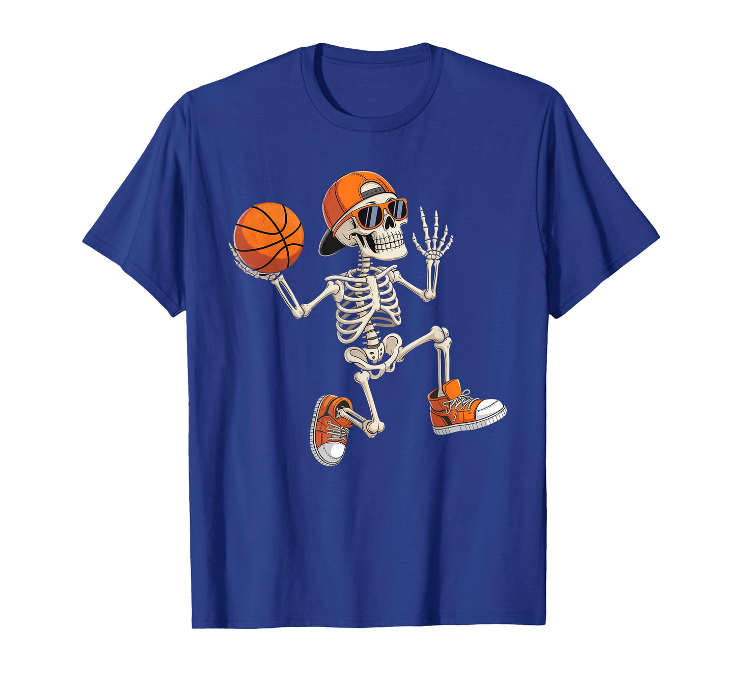 Skeleton Basketball Player Halloween Costume Teens Boys Men T-Shirt