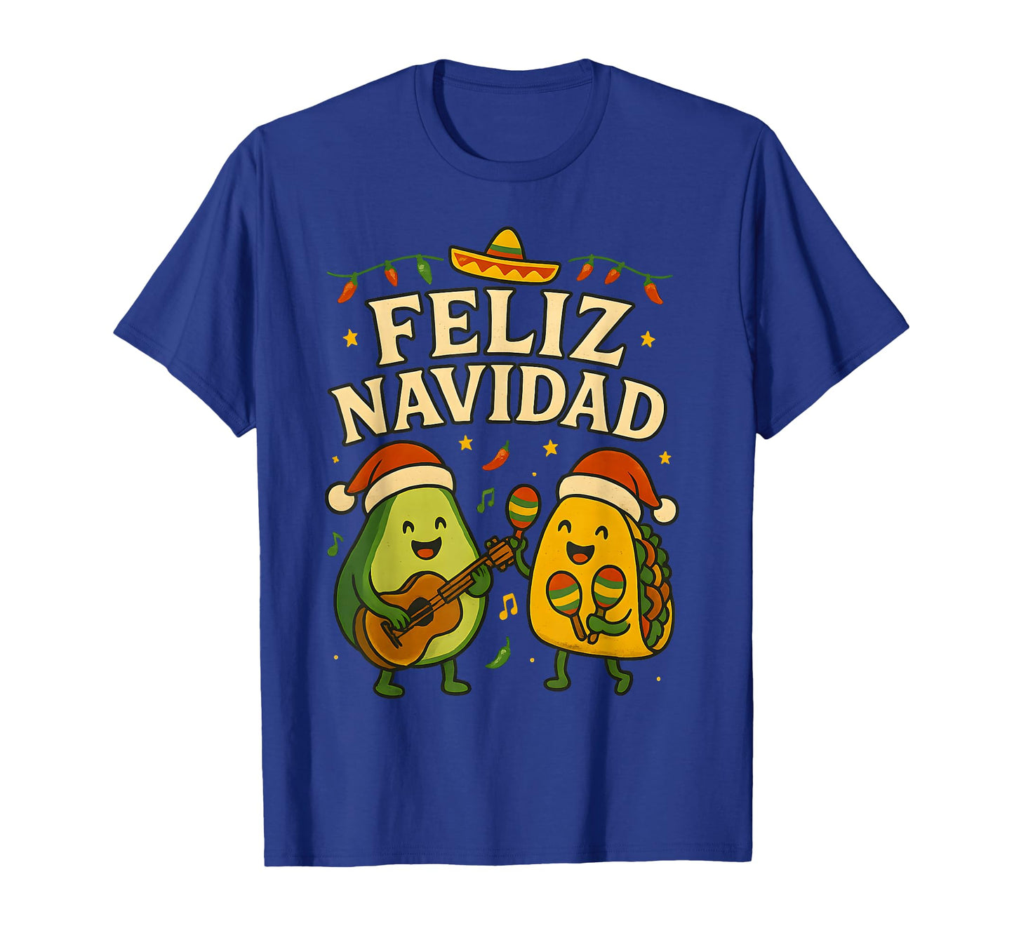 Funny Feliz Navidad Avocado Tacos Mexican Christmas Family T-Shirt