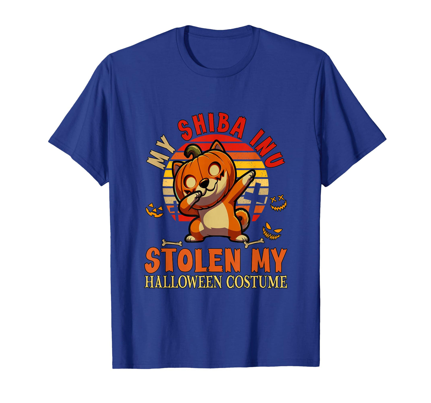 Shiba Inu Stolen My Halloween Costume Dog Carved Pumpkin T-Shirt