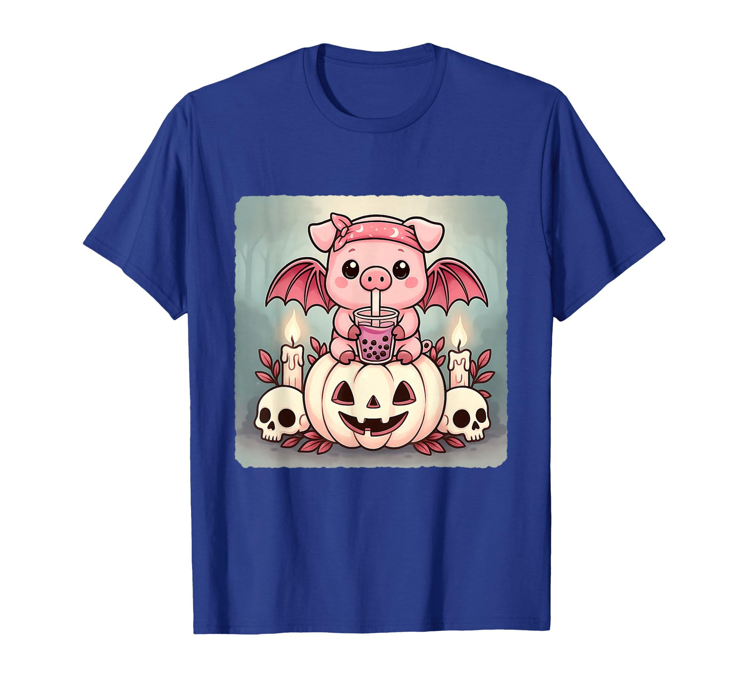 Pig Bat Kawaii Pastel Goth Creepy Cute Skeleton T-Shirt