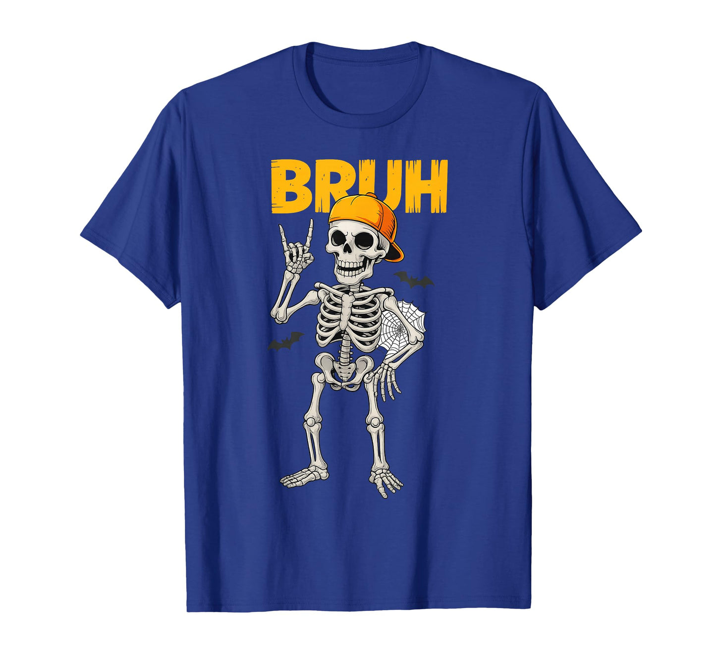 Cool Bruh Skeleton Rock On Funny Halloween Men Boys Kids T-Shirt