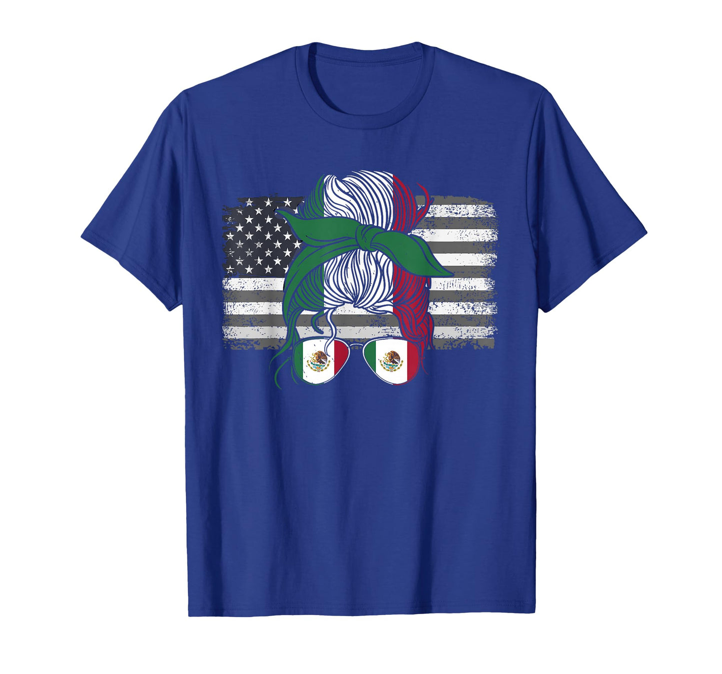 Mexico Tshirt US Flag Patriot Mexican Flag American Flag T-Shirt