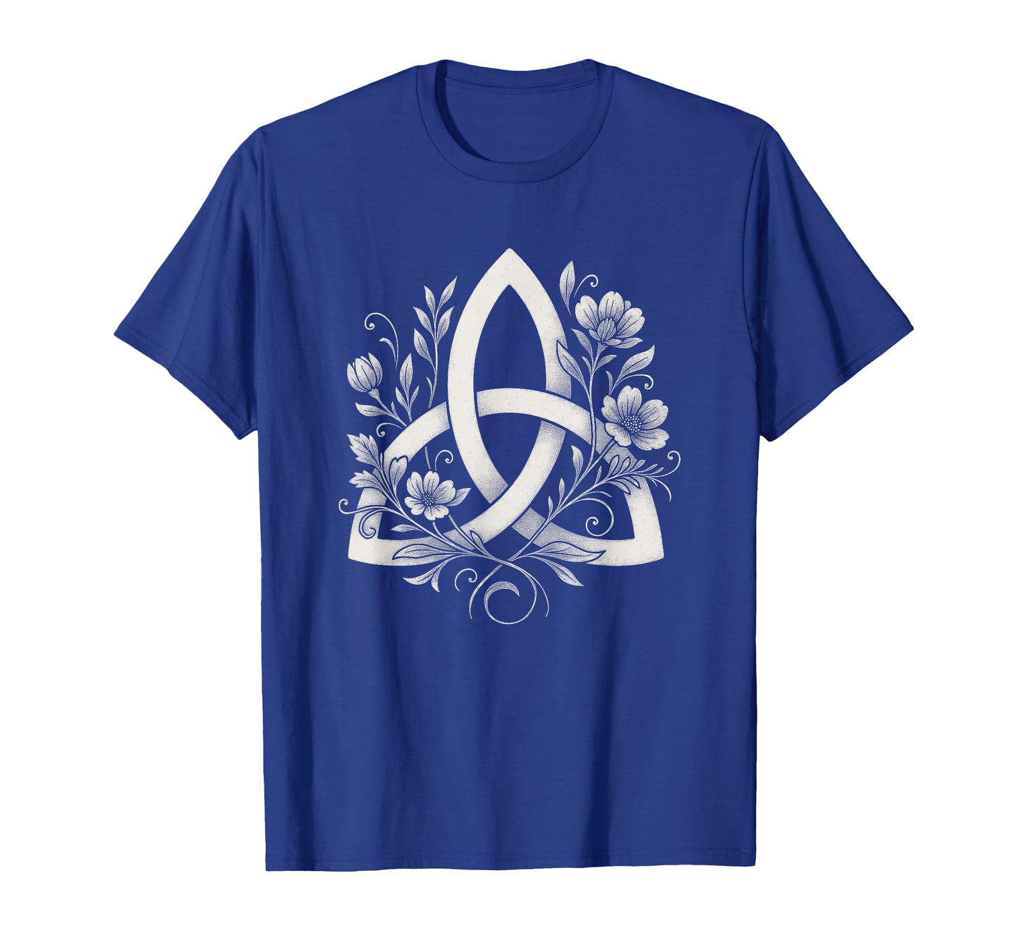 Celtic Knot Triquetra Druid Floral Flowers Pagan Symbol Art T-Shirt