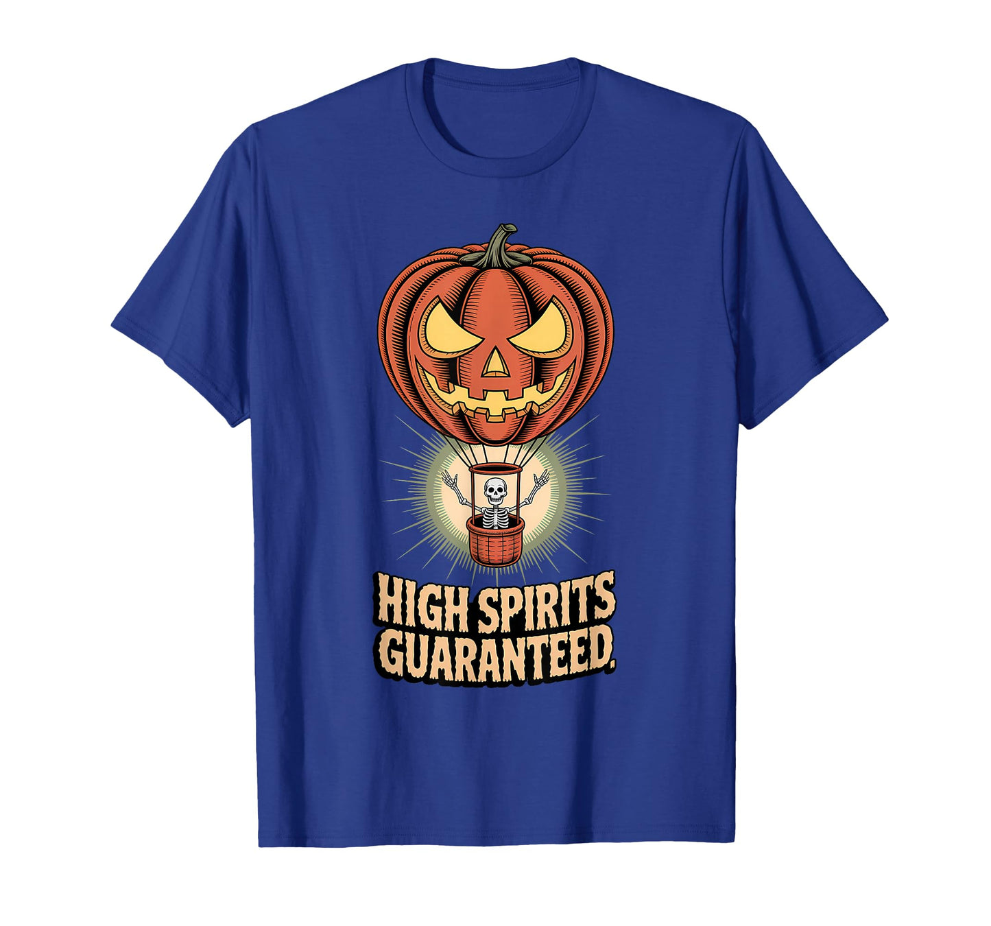 Skeleton Balloon Pilot Halloween Funny Spooky Flight T-Shirt