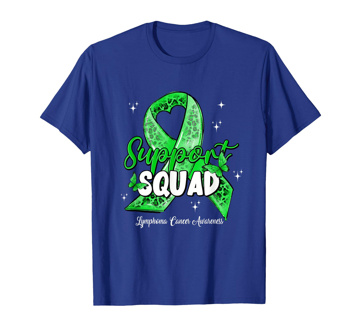 Support Squad Butterfly Green Ribbon Lymphoma Cancer Gifts T-Shirt