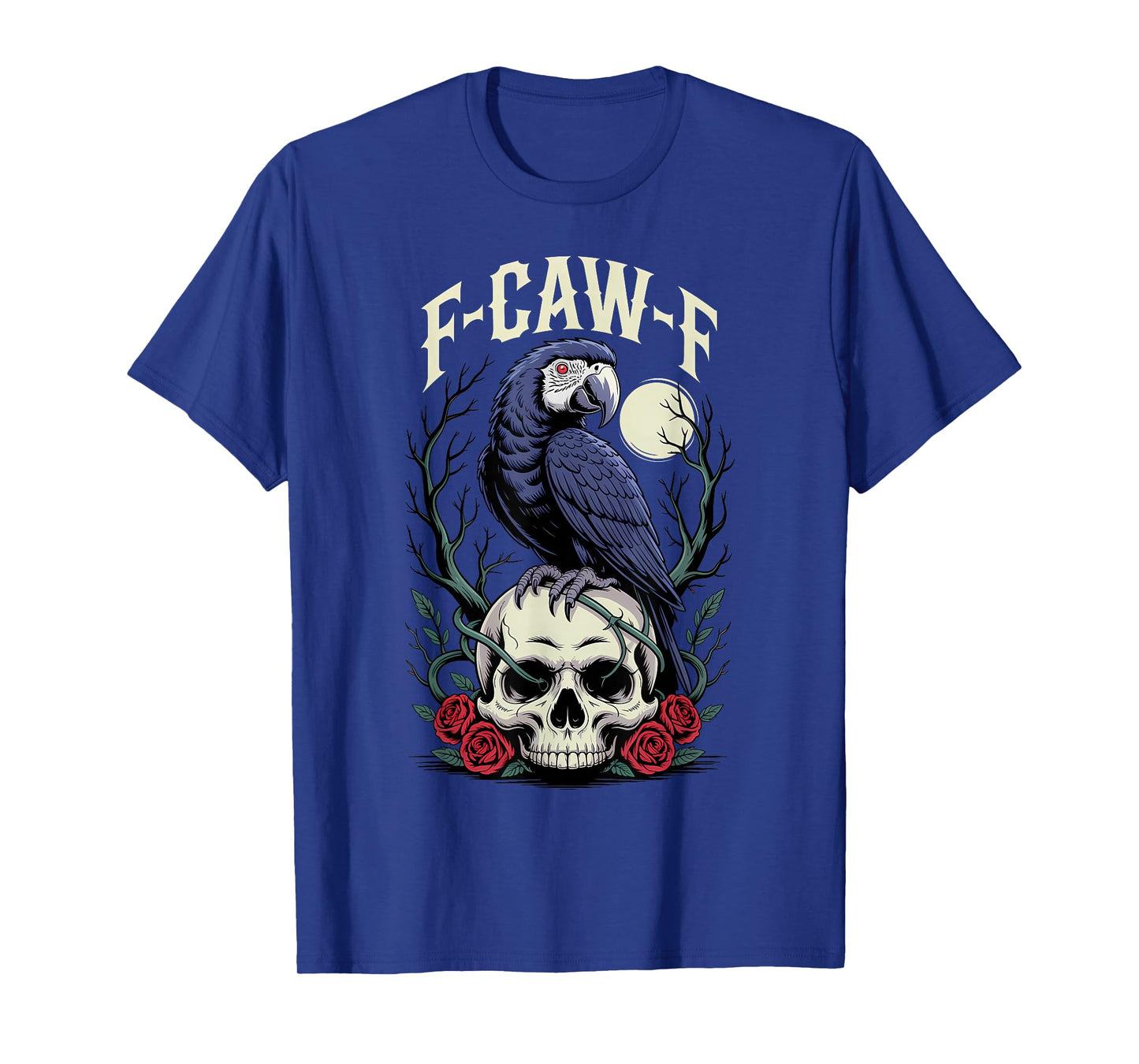 Funny F-Caw-F Black Parrot Sound Meme Humor T-Shirt