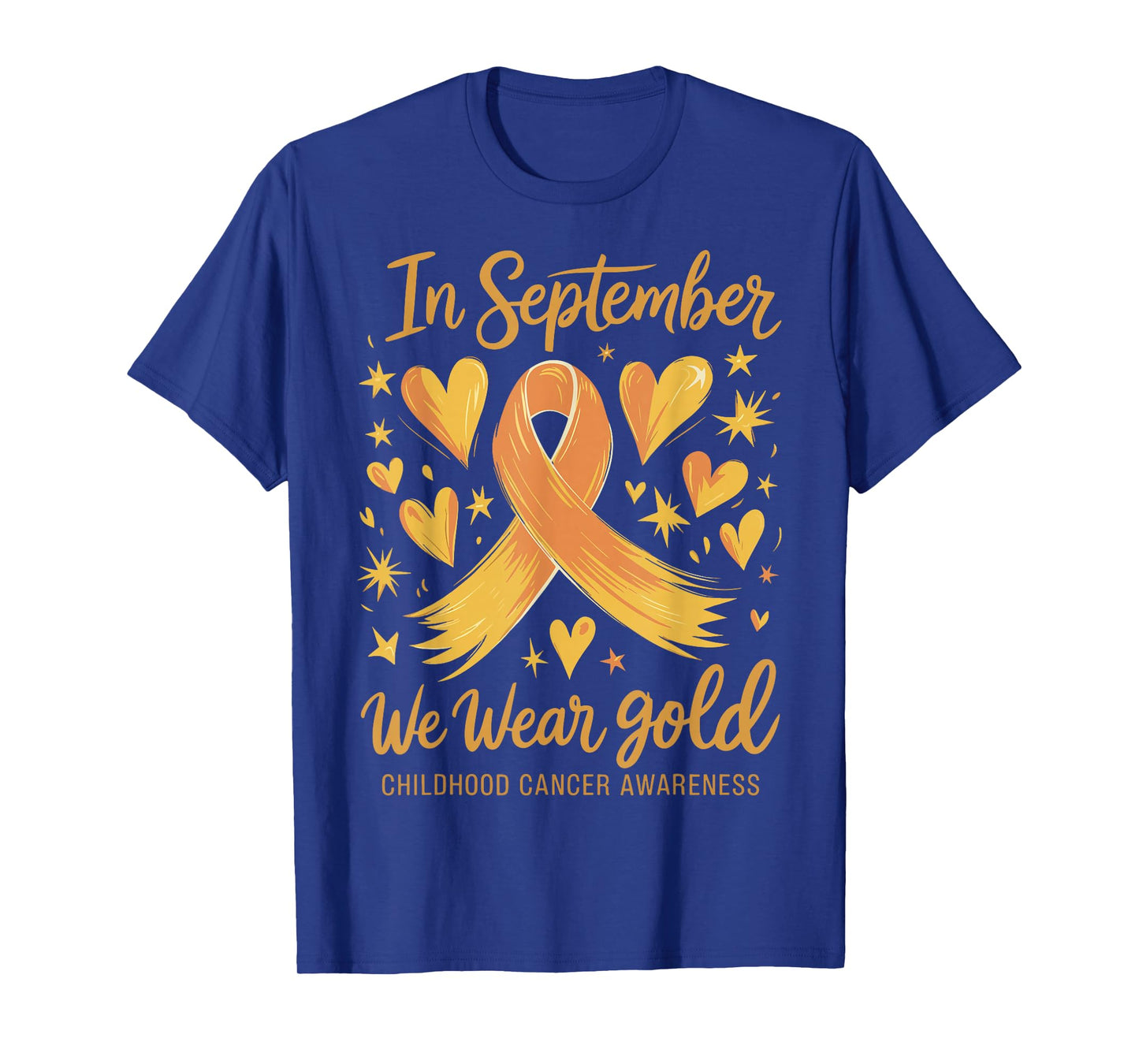 In September We Wear Gold Childhood Cancer Awareness T-Shirt