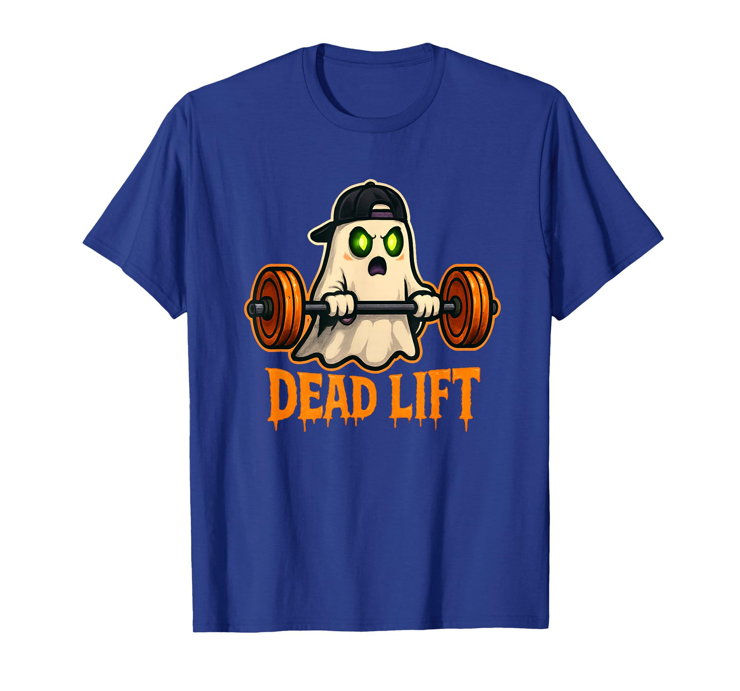 Dead Lift Funny Ghost Gym Halloween Weightlifting Pocket T-Shirt