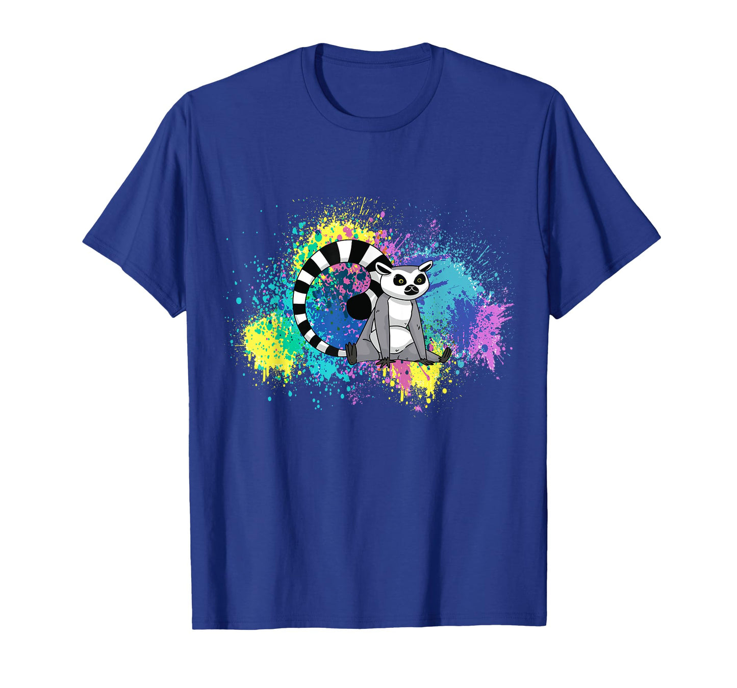 Lemur Funny Lemur Lover Abstract Color Madagascar Animal T-Shirt