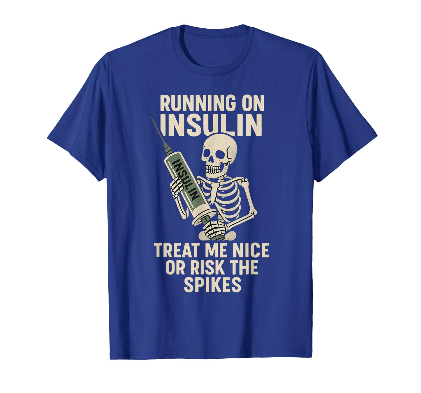 Vintage Skeleton Halloween Funny Diabetes Awareness T-Shirt