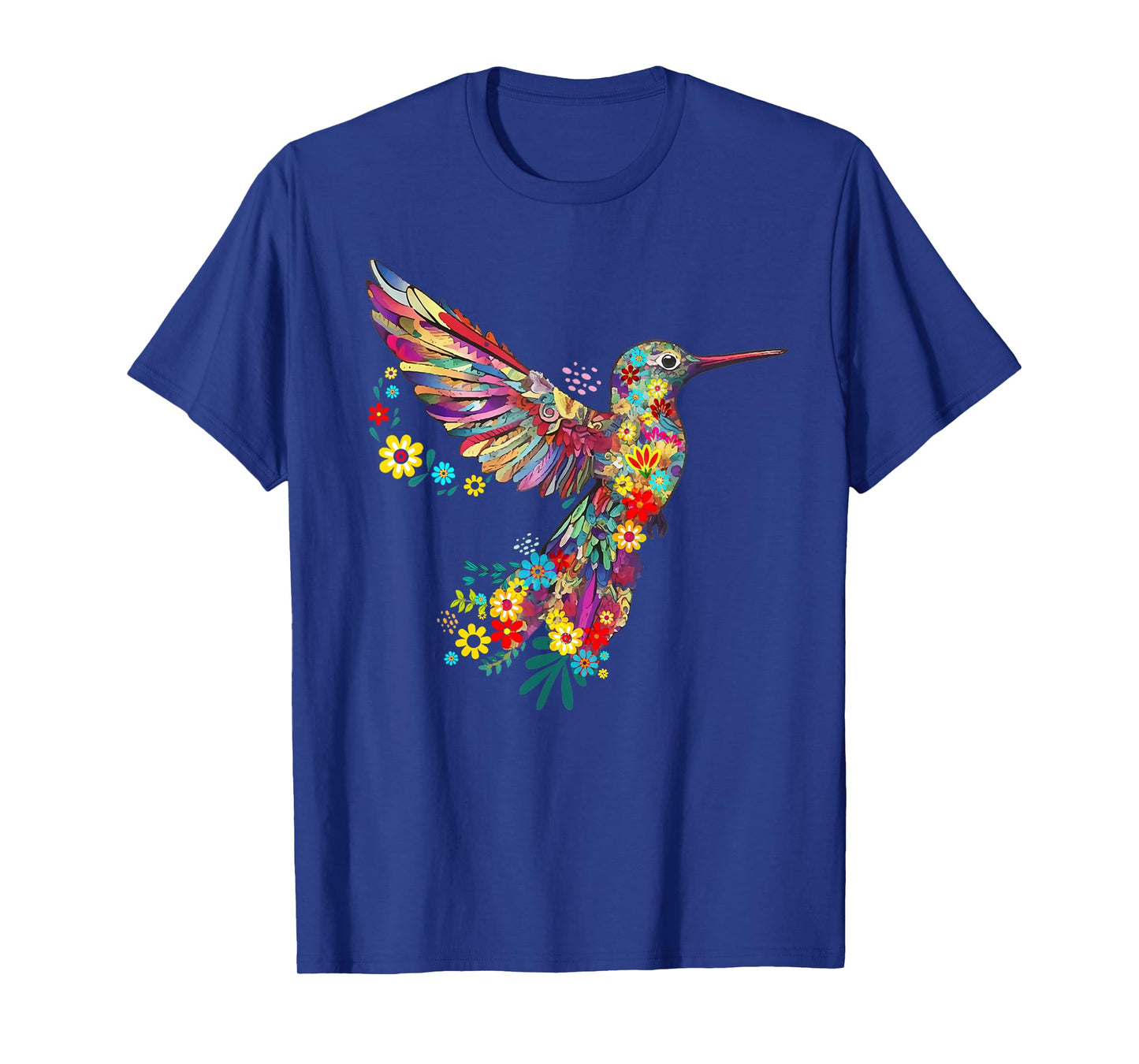 Floral Hummingbird Otomi Style Mexicano Mexicana T-Shirt