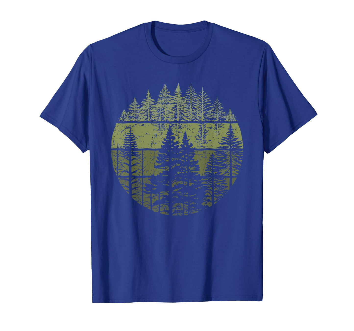 Retro Forest Trees Nature Outdoors Women Men Vintage Graphic T-Shirt