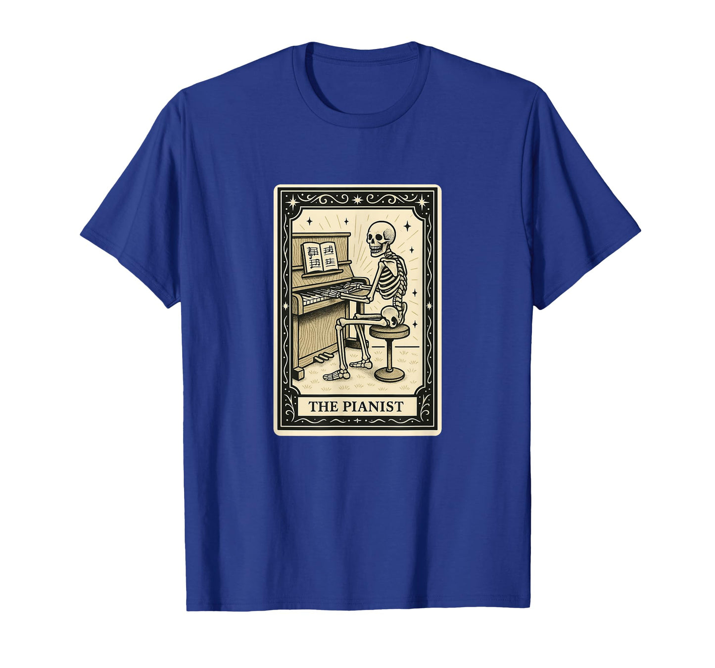 The Pianist Tarot Card Halloween Spooky Gothic Piano Player T-Shirt