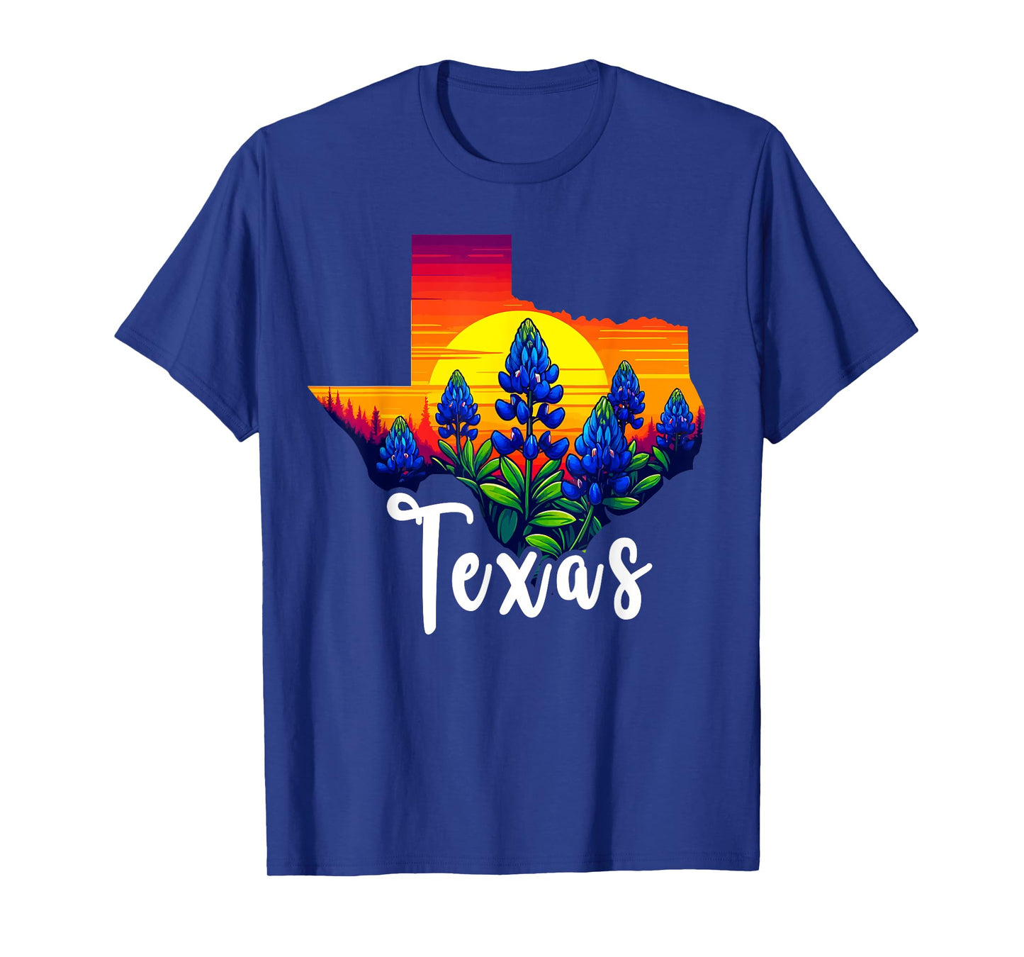 Texas Bluebonnet Sunset Lover Texas Wildflower Bluebonnets T-Shirt
