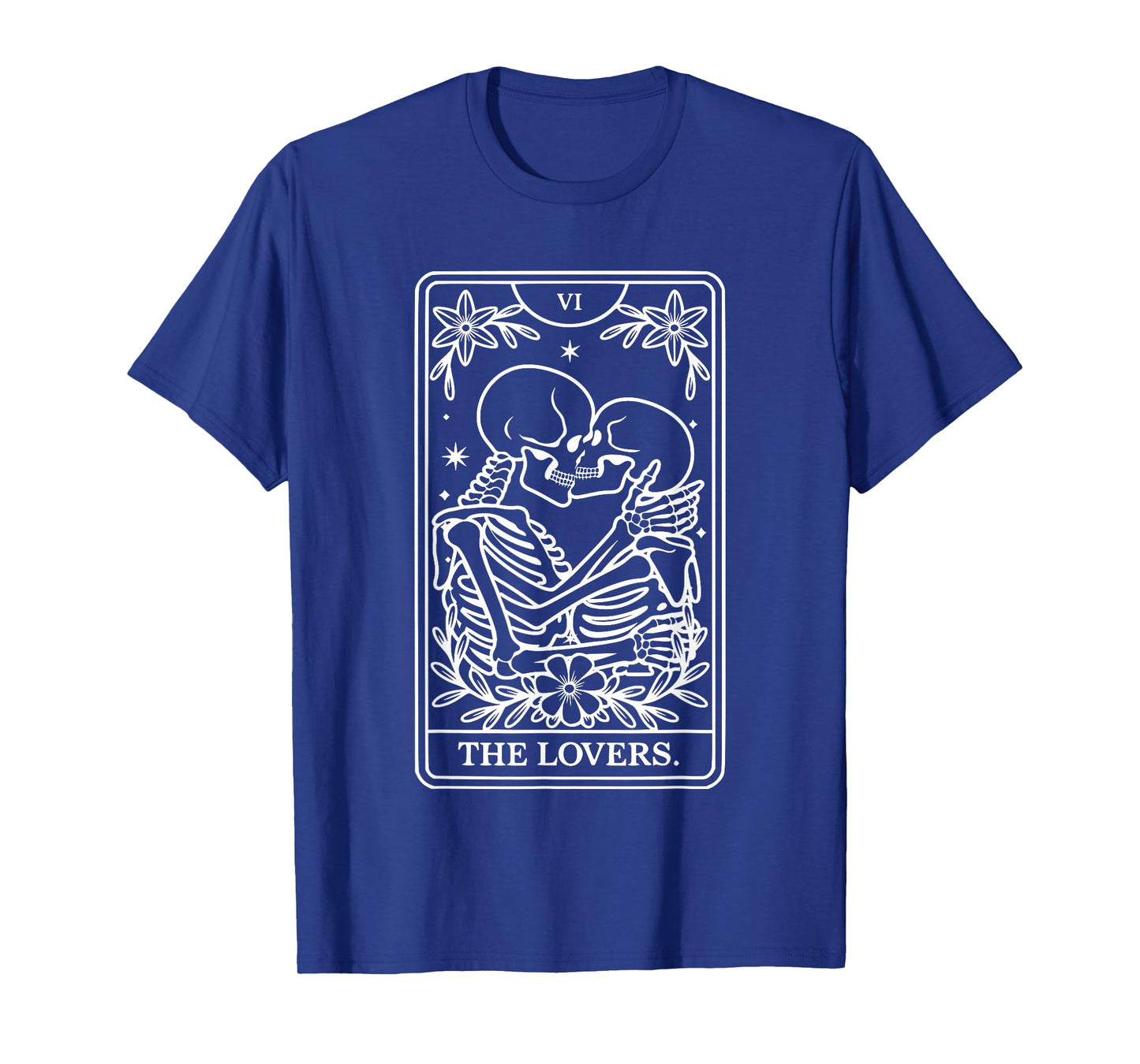 Lovers Tarot Card Gothic Skeleton Couple Halloween Valentine T-Shirt