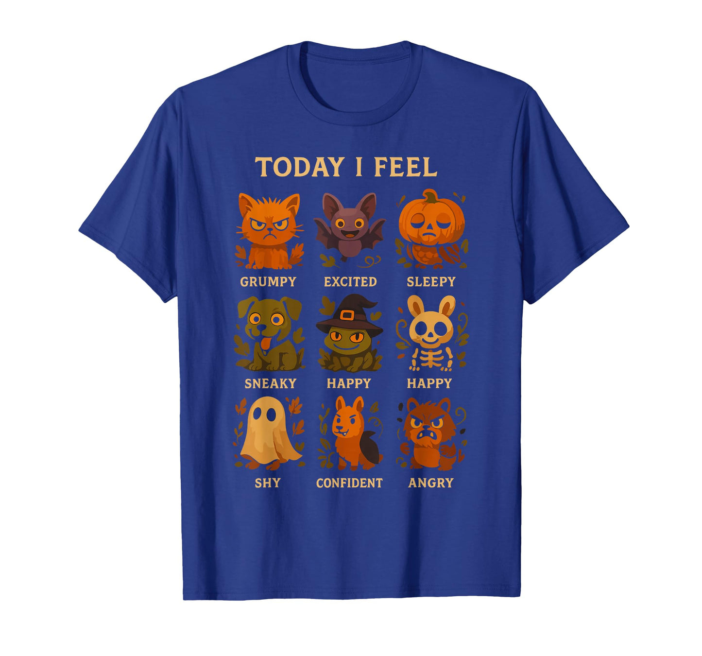 Today I Feel Funny Halloween Emotions Spooky Costume T-Shirt
