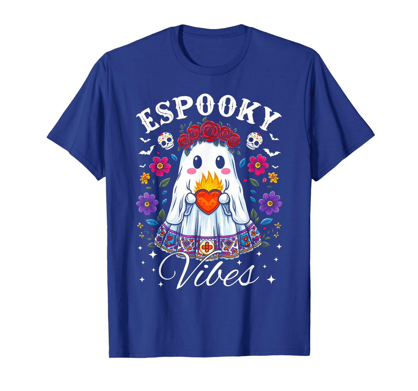 Espooky Vibes Maestra Halloween Spanish Mexican Teacher T-Shirt