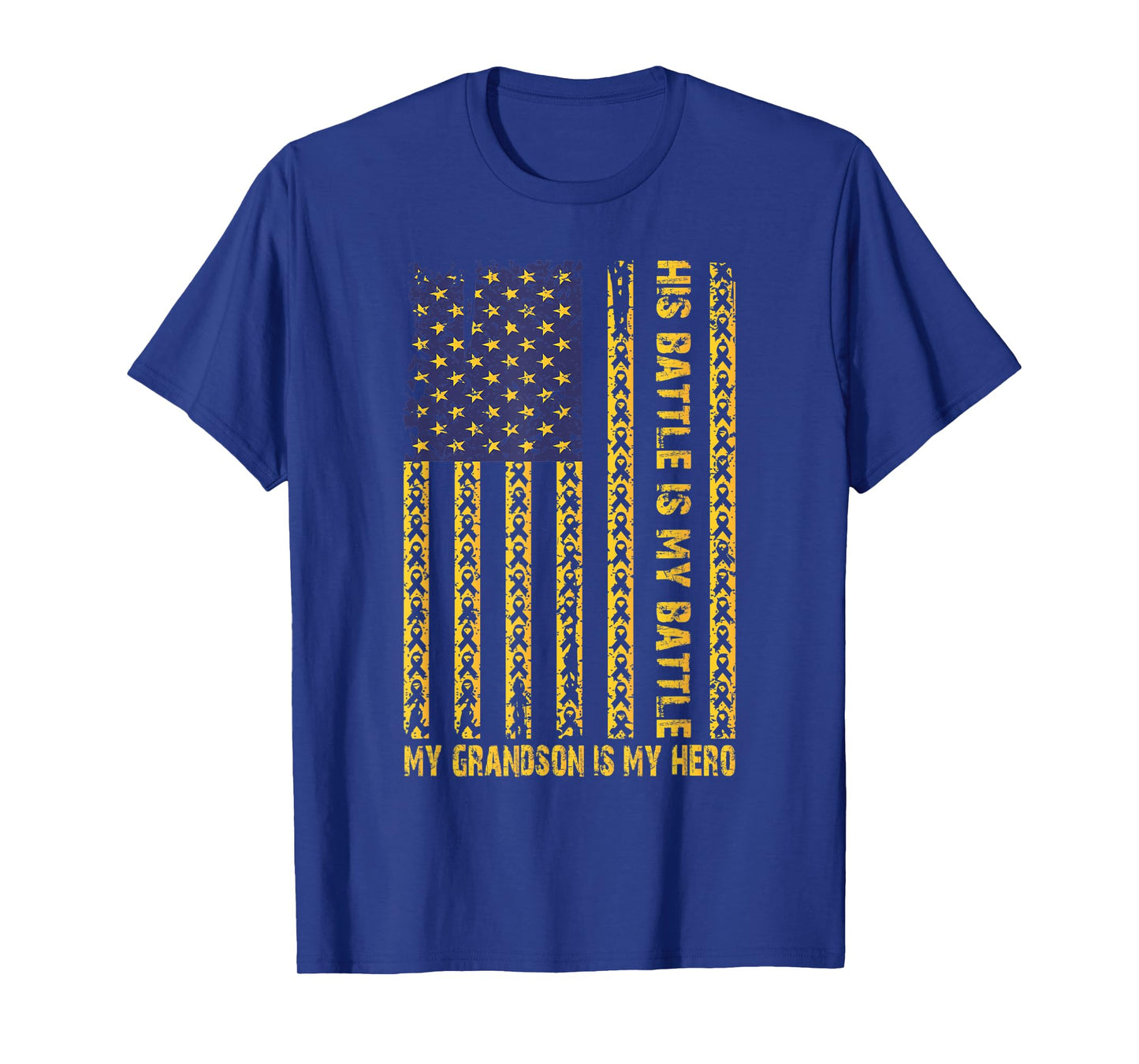 Childhood Cancer Awareness September My Grandson Is My Hero T-Shirt