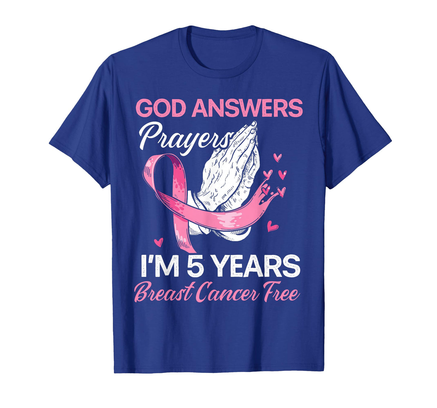 God Answers Prayers Breast Cancer Survivor Christian T-Shirt