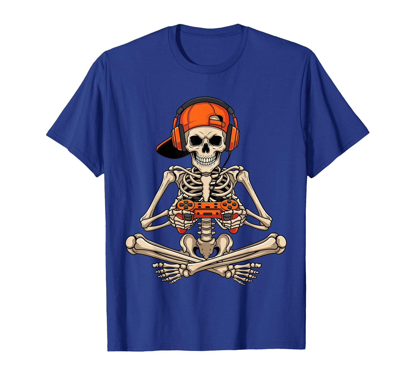 Halloween Gamer Skeleton Video Player T-Shirt
