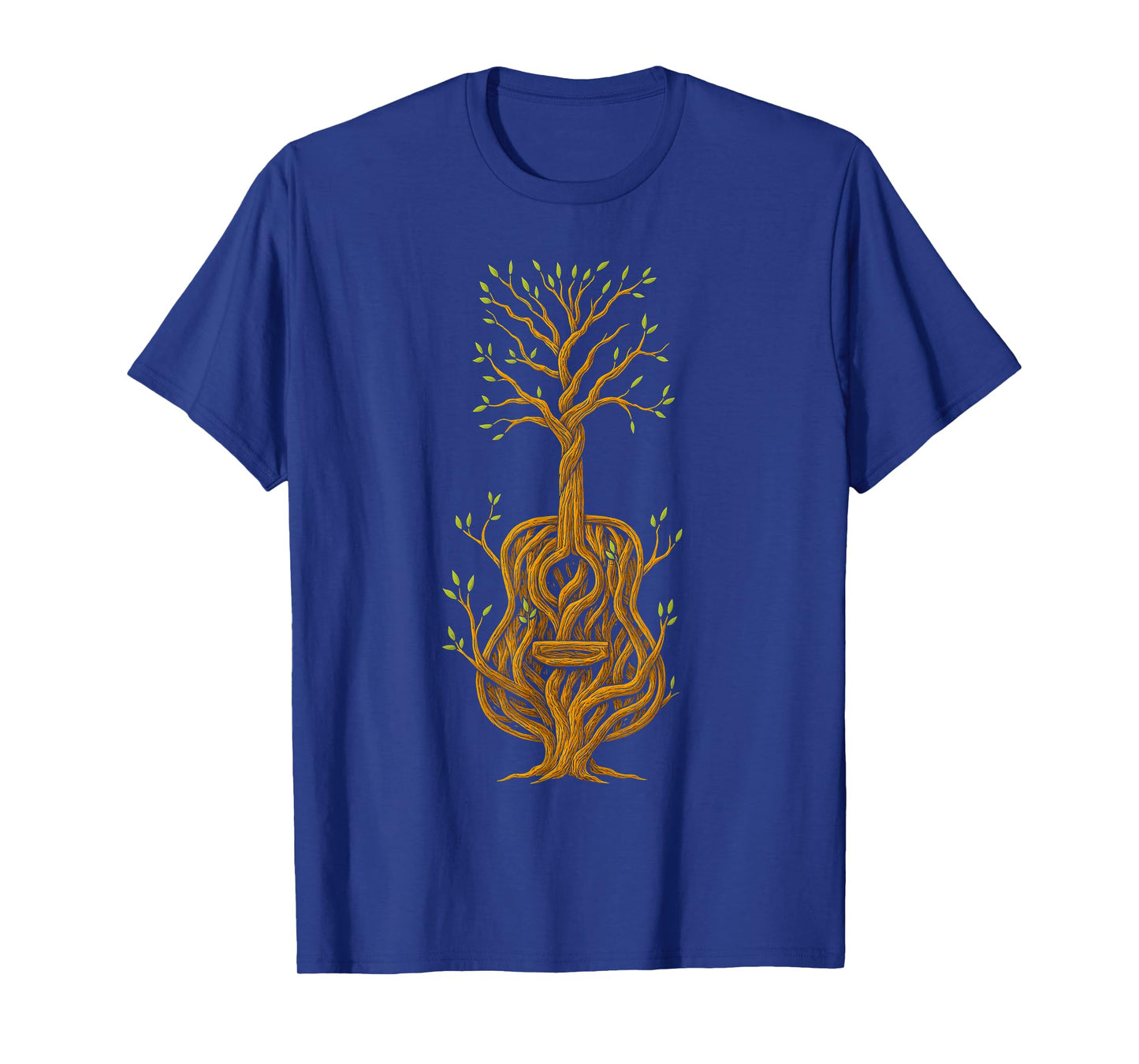 Tree of Music Acoustic Guitar Roots Art T-Shirt