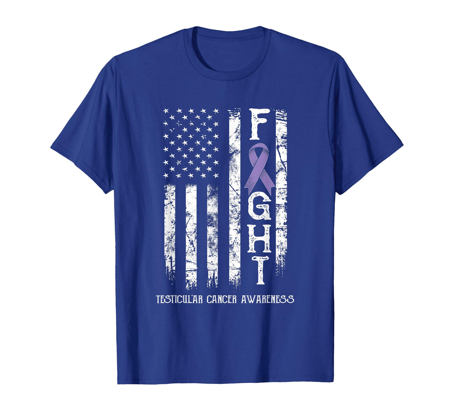 Testicular Cancer Warrior US Flag T-Shirt