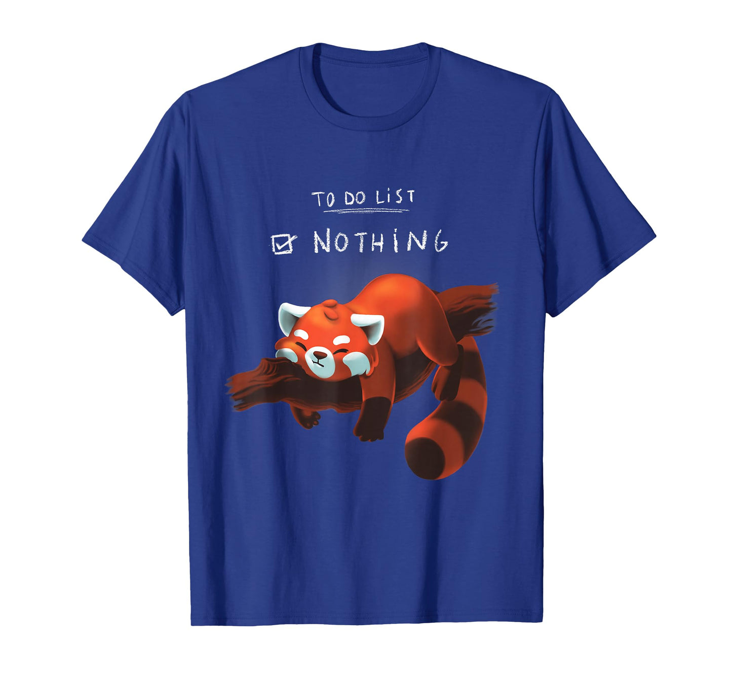 Red panda cute lazy animal To do list T-Shirt
