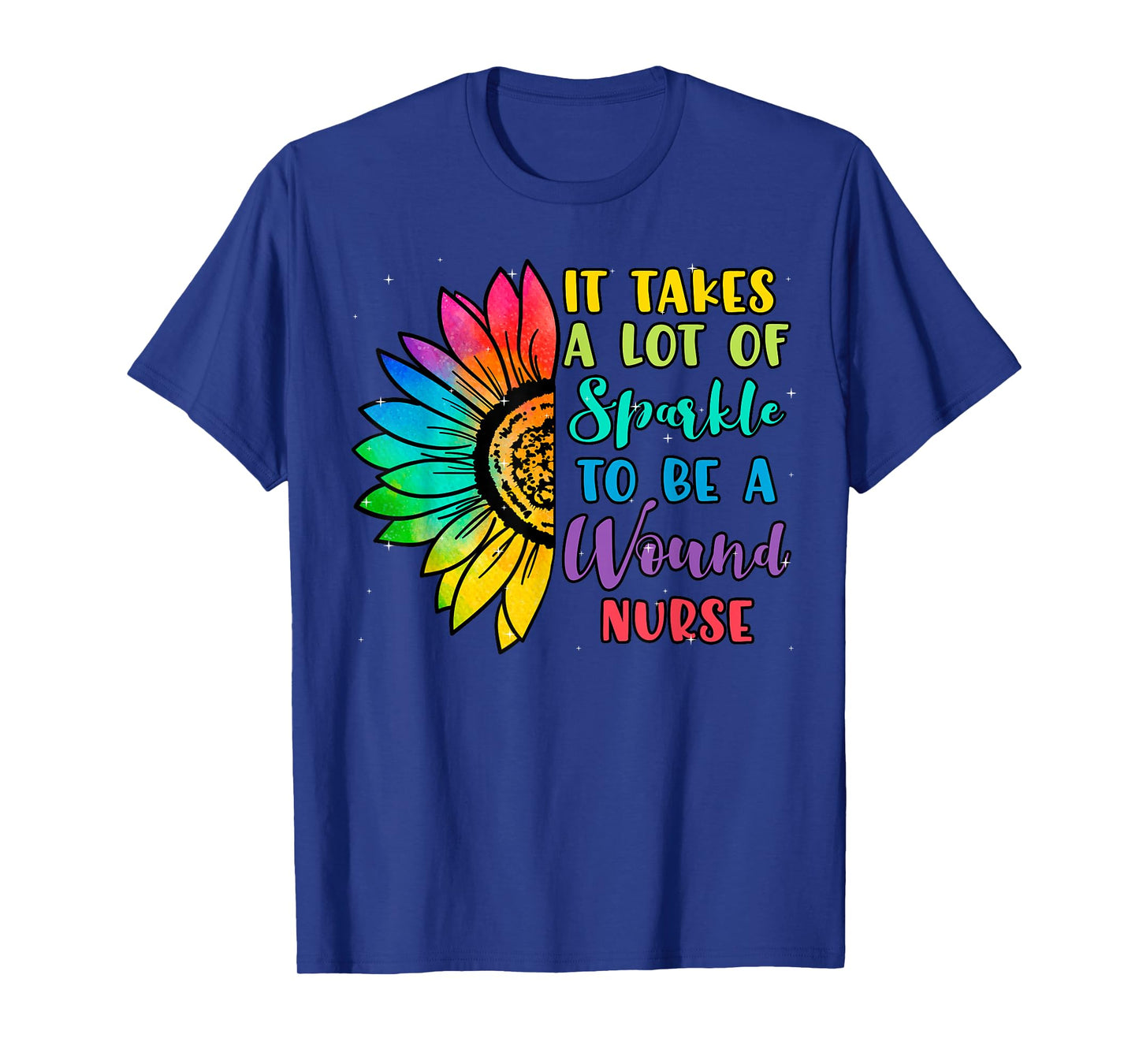 Wound Care Nurse Ostomy RN Practitioner Sunflower Sparkle T-Shirt