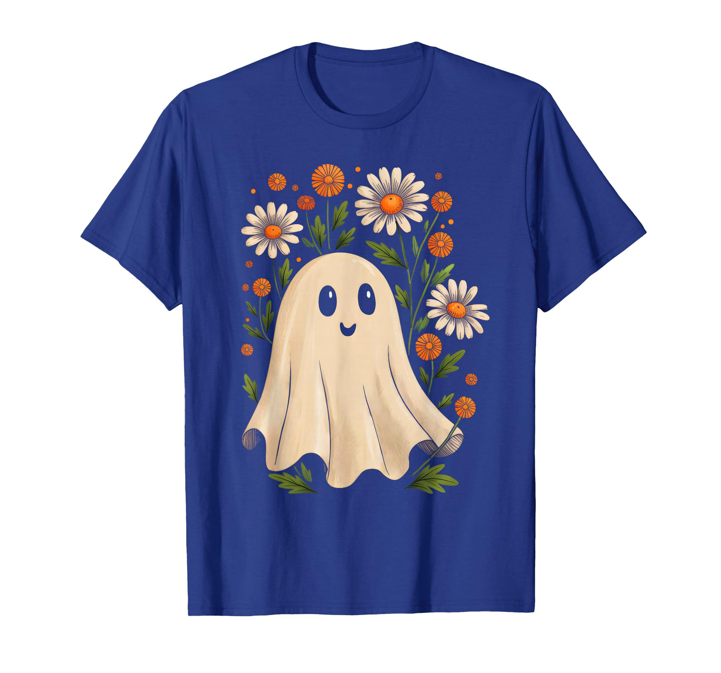 Vintage Floral Ghost Halloween Costume Women Girls Kids T-Shirt