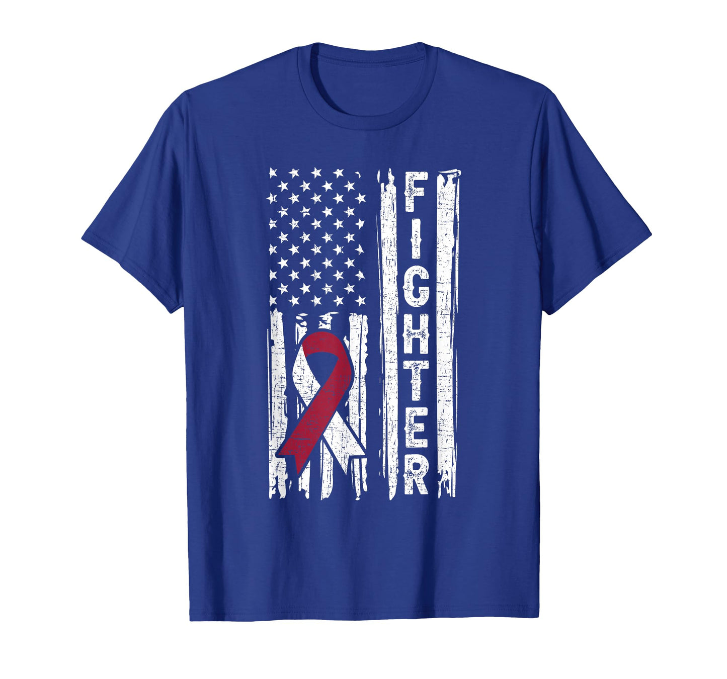 Head And Neck Cancer Patient Fighter Throat Oral Cancer Flag T-Shirt