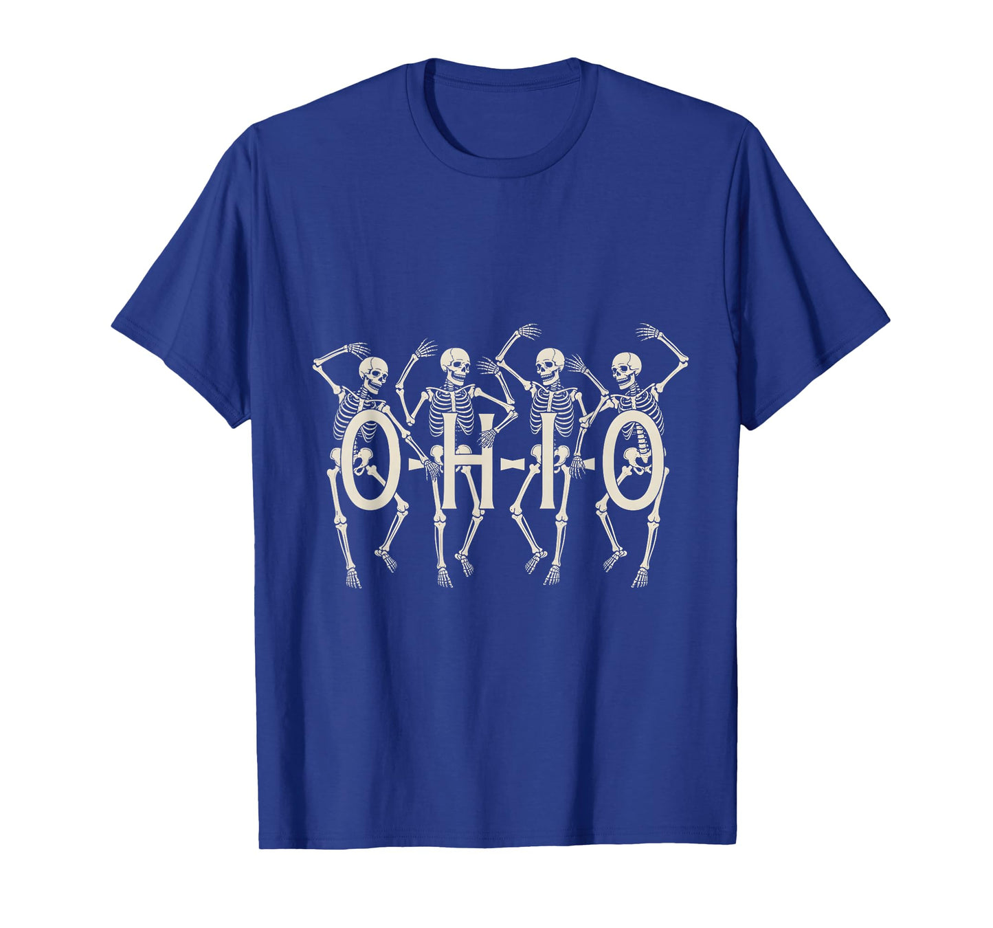Funny O-H-I-O State Skeleton Ohio Vintage Halloween Costume T-Shirt