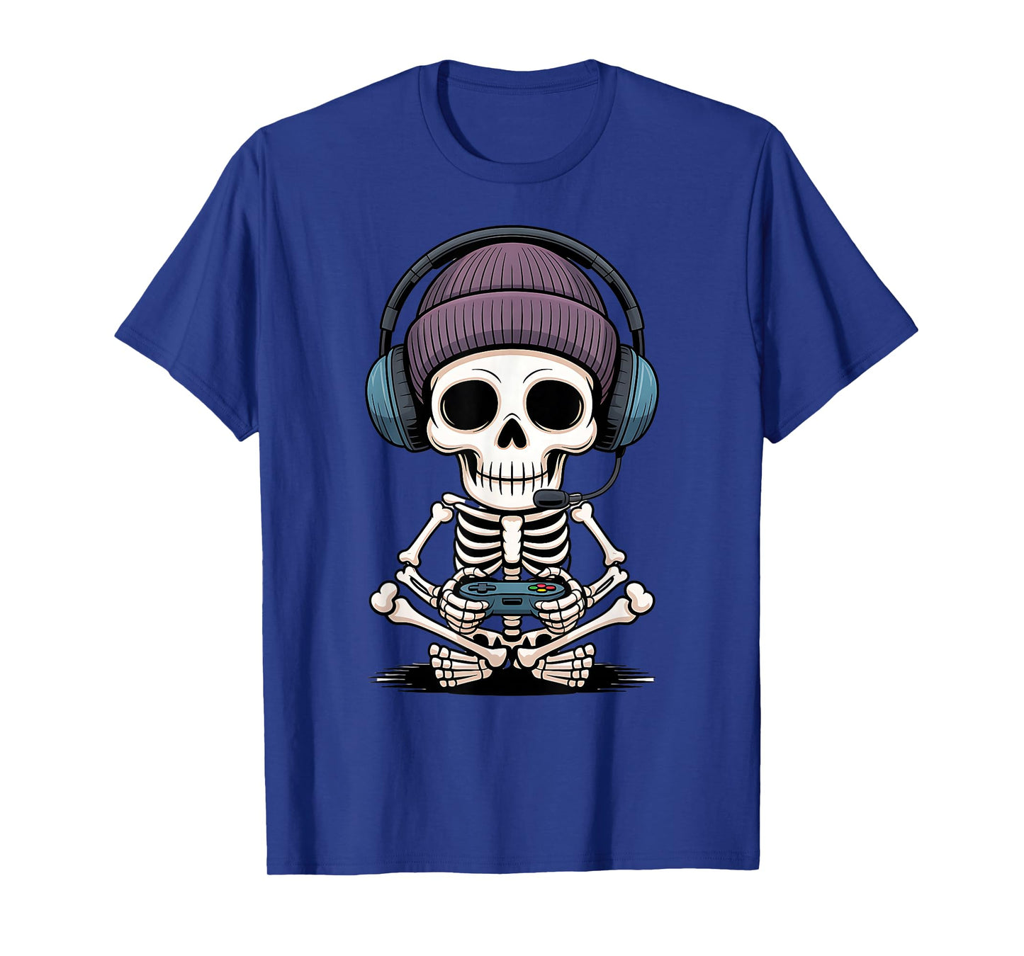 Halloween Skeleton Gamer Video Gaming Boys Men Kids T-Shirt