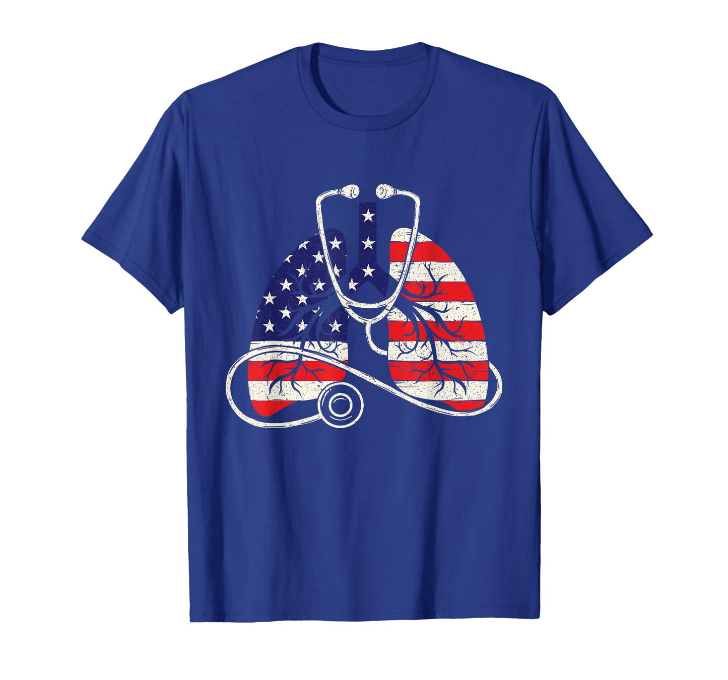 Patriotic Lungs - American Flag Respiratory Therapist T-Shirt