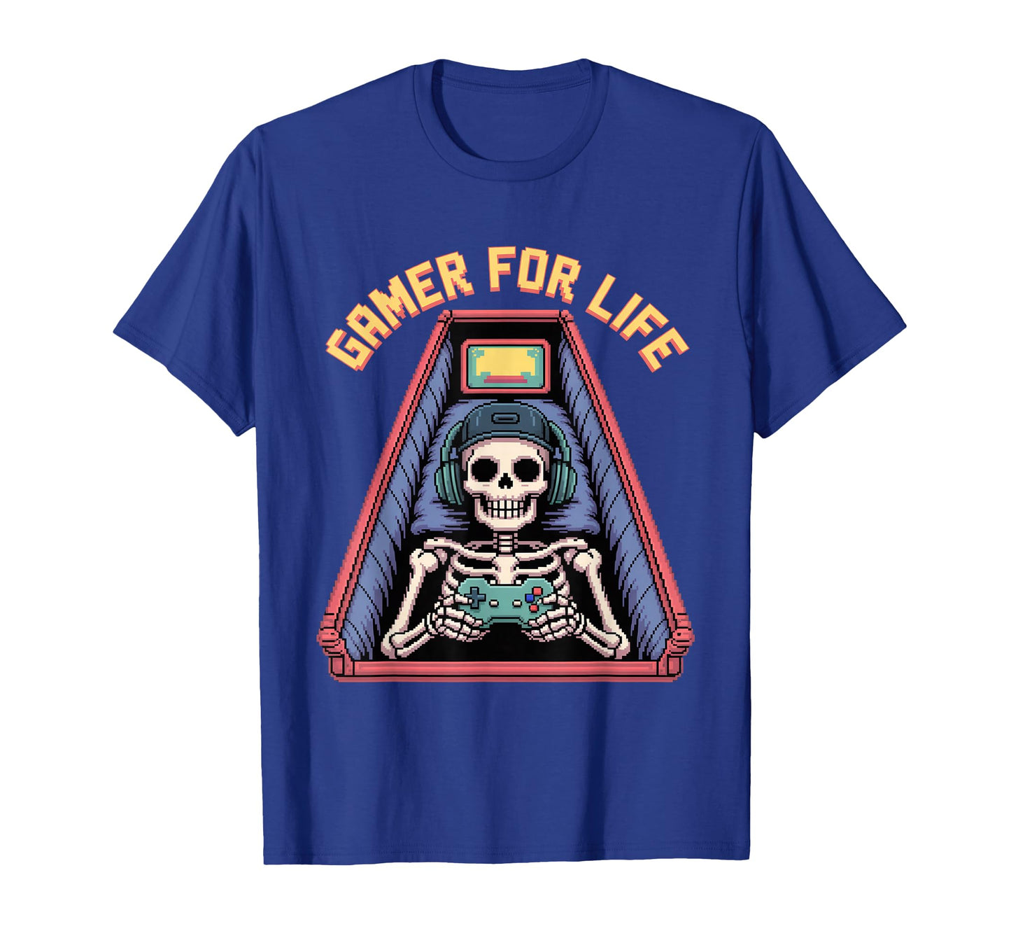 Funny Gamer Skeleton - Gamer for Life Video Game Gift T-Shirt