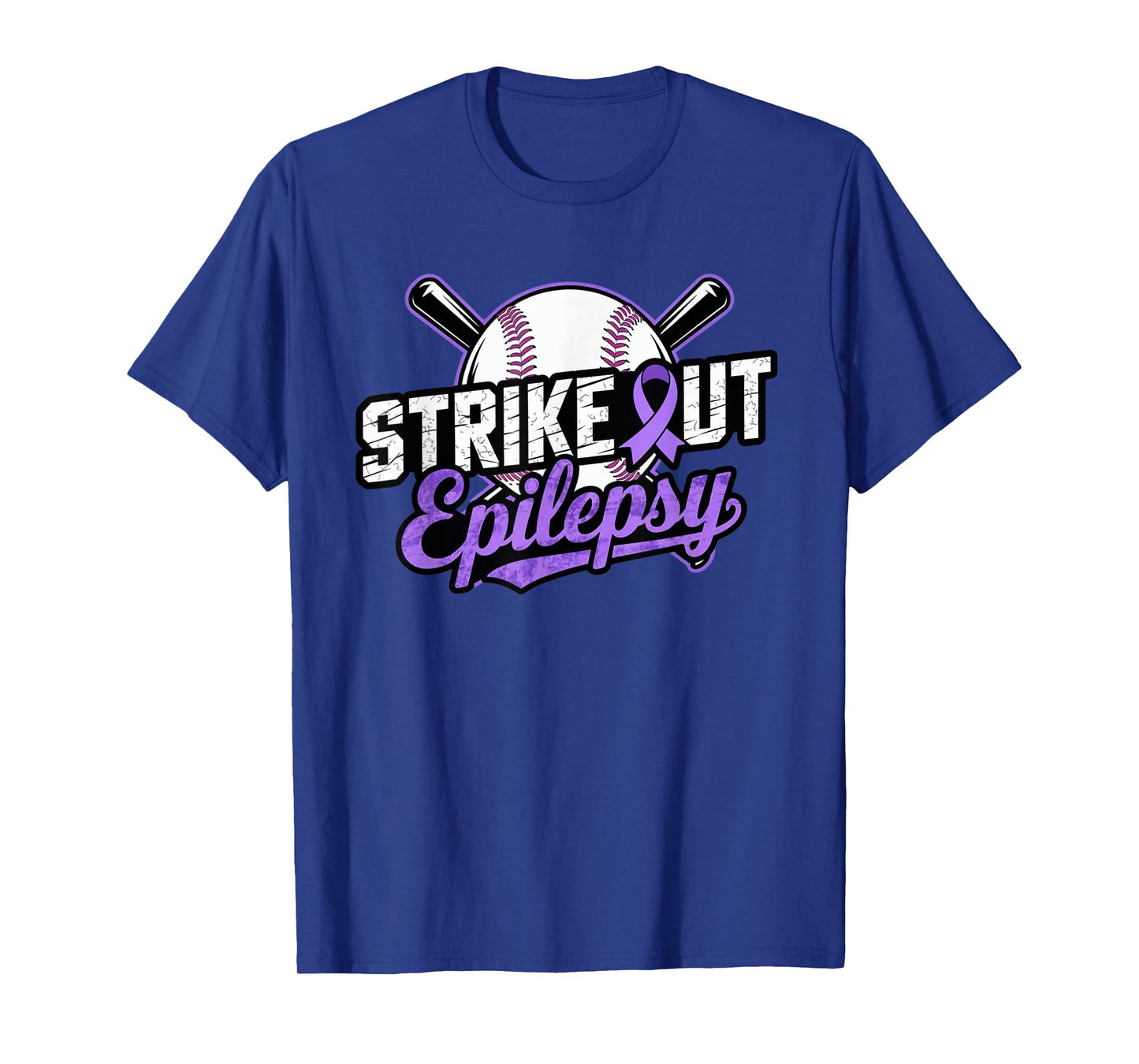 Strike Out Epilepsy Purple Baseball Epilepsy Awareness Month T-Shirt
