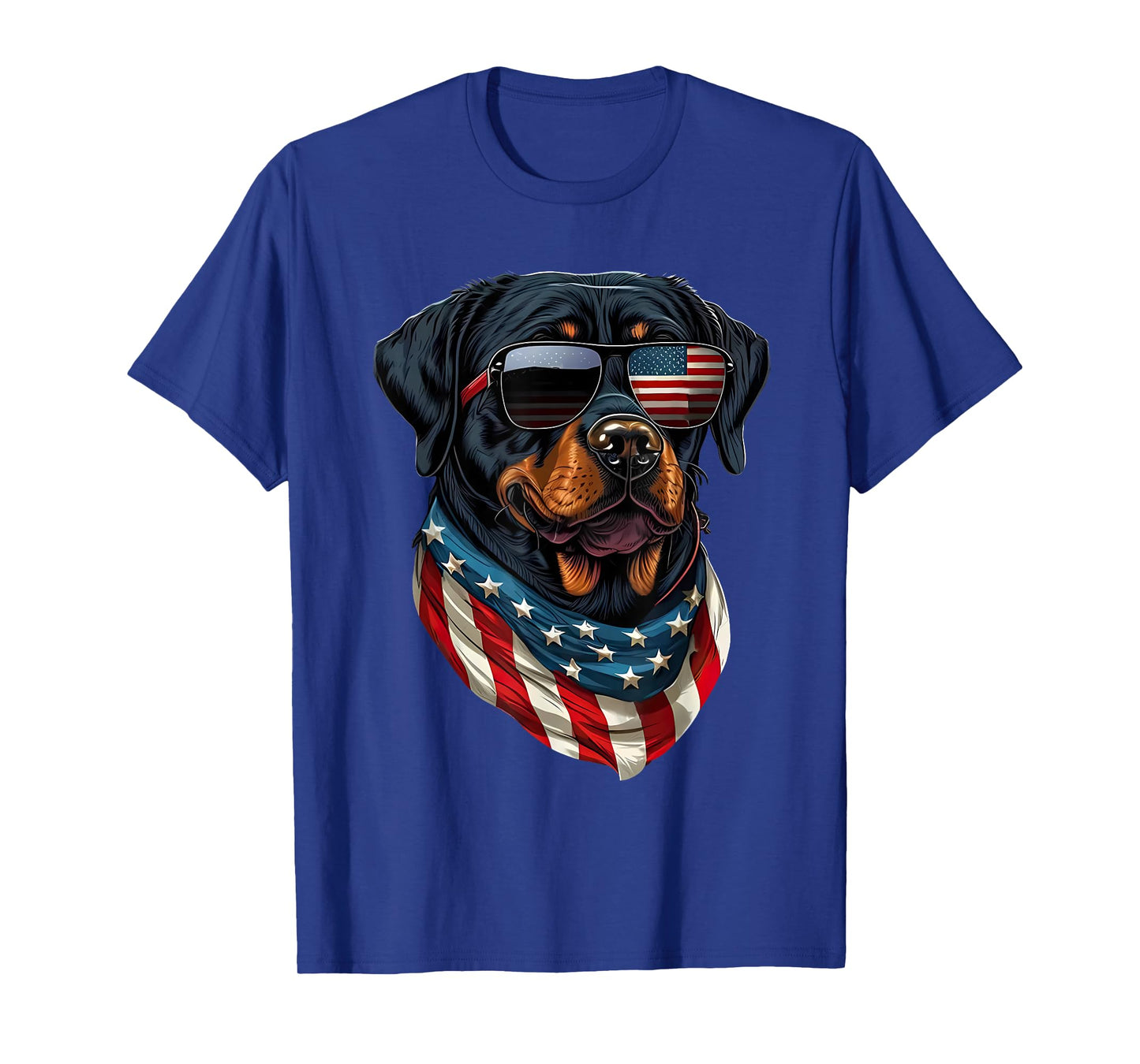 Rottweiler 4th of July American Flag Glasses Stay cool Men T-Shirt