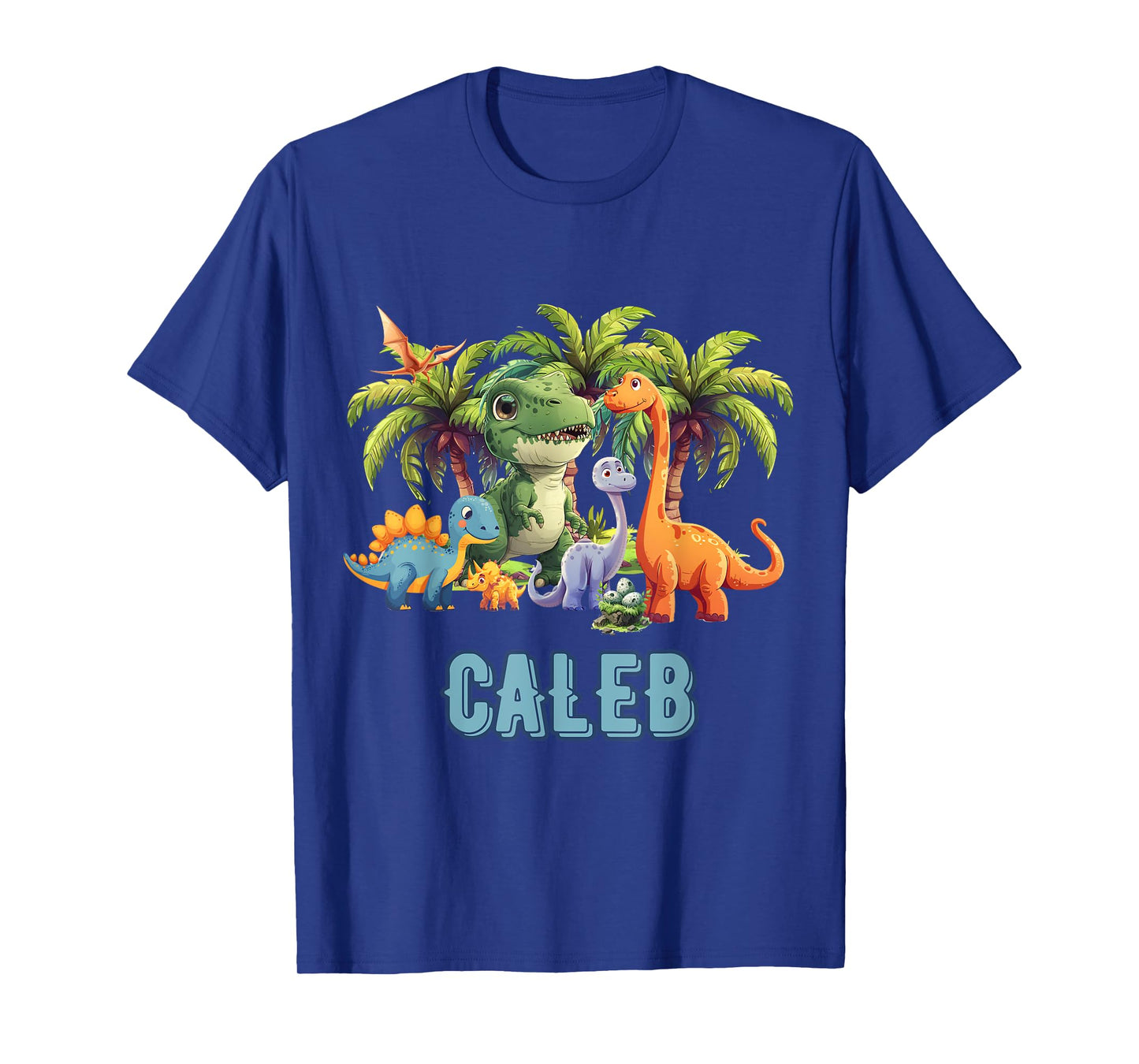 CALEB Dinosaur Personalized Custom First Name Toddler Fun T-Shirt