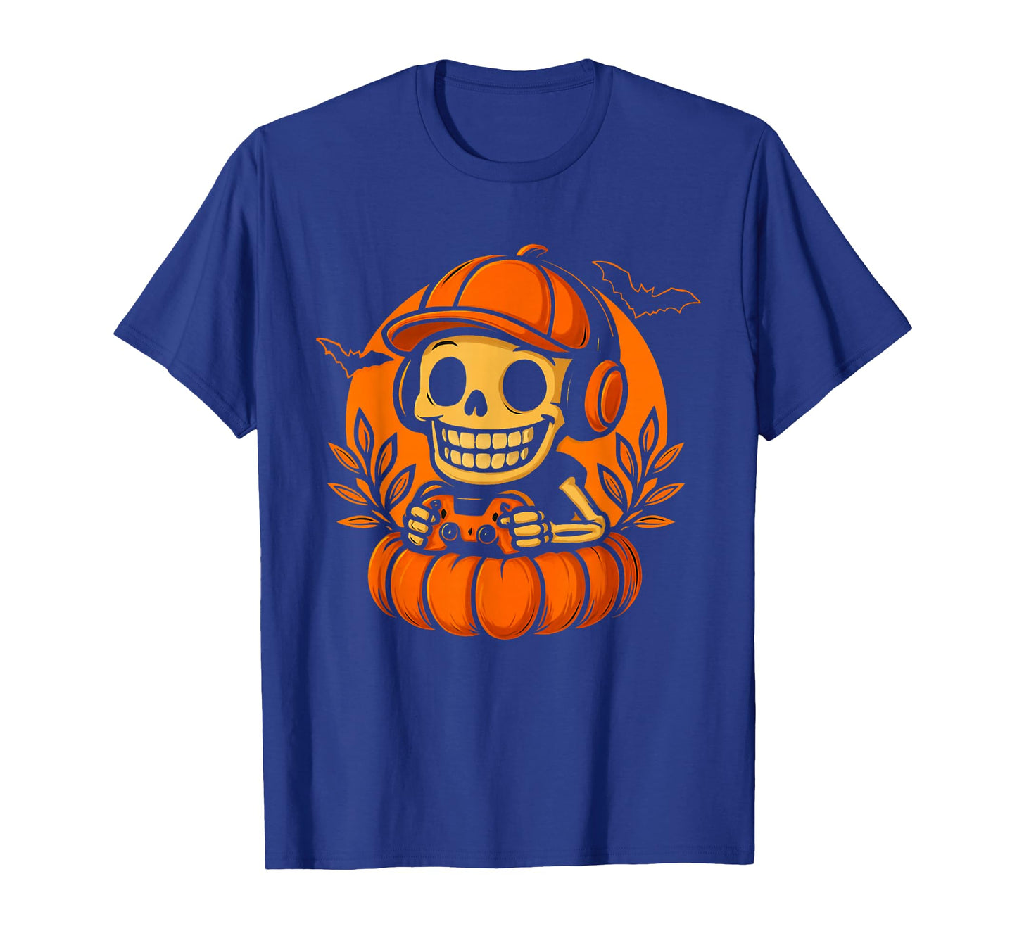 Halloween Skeleton Gamer, Halloween Party Pumpkin. T-Shirt
