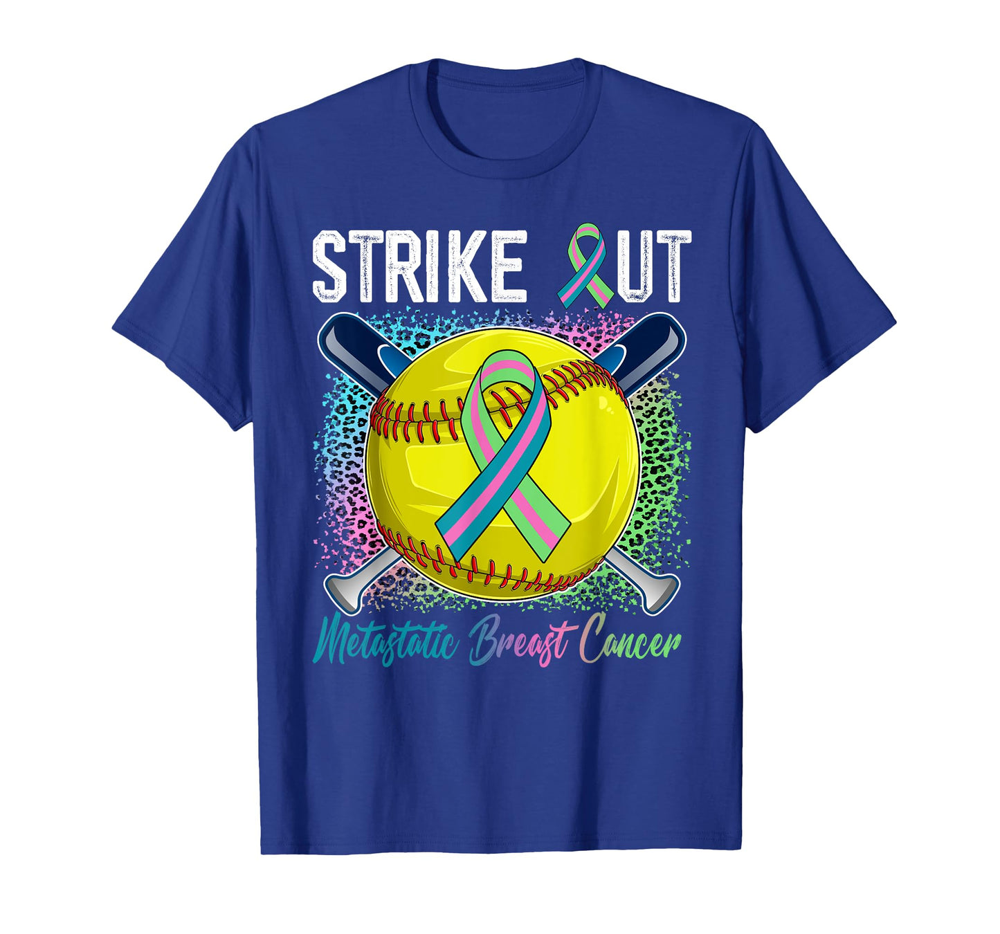 Strike Out Metastatic Breast Cancer Softball Ball Bats Women T-Shirt